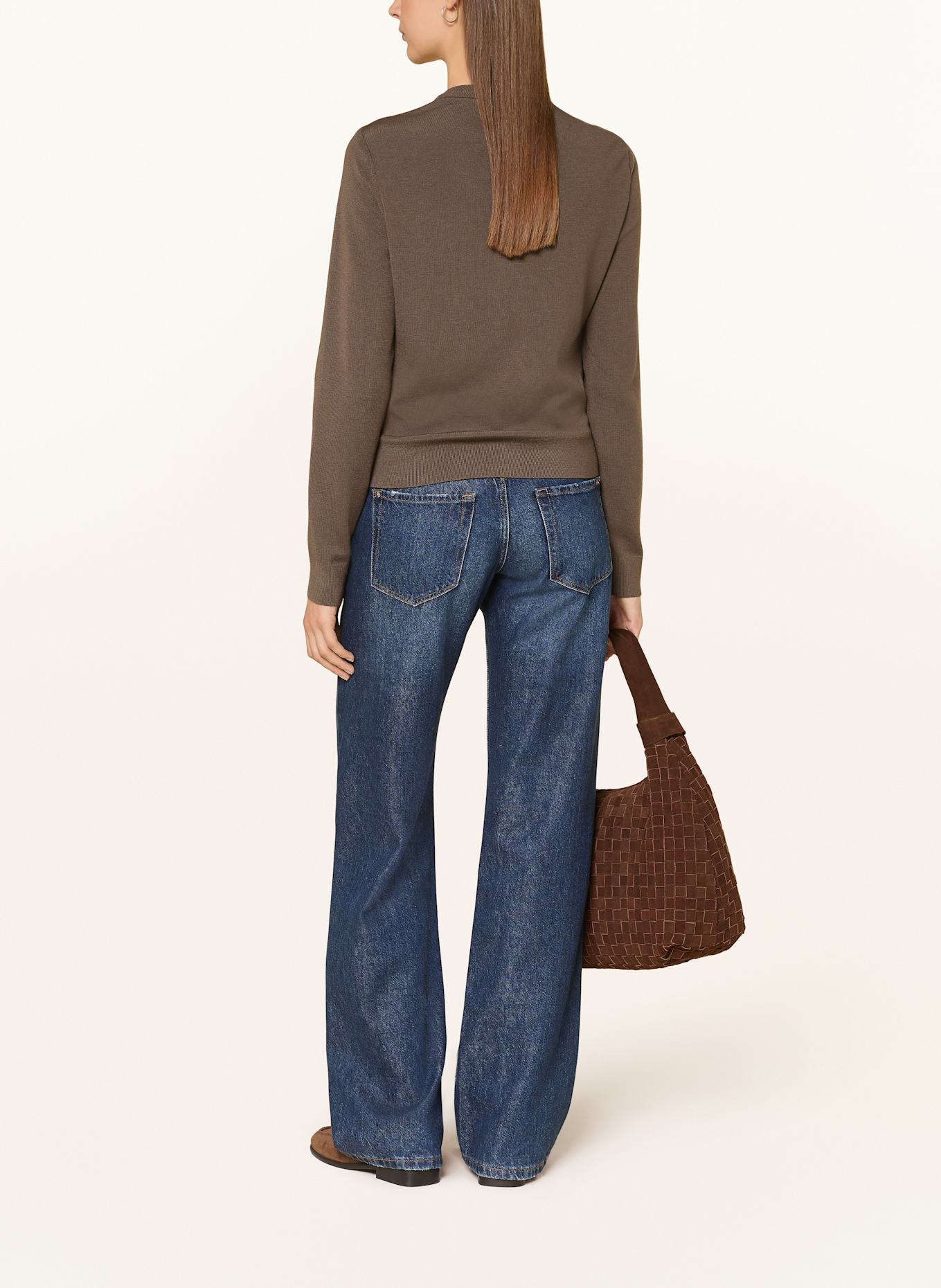 TOMMY HILFIGER Steppjacke im Materialmix: BRAUN