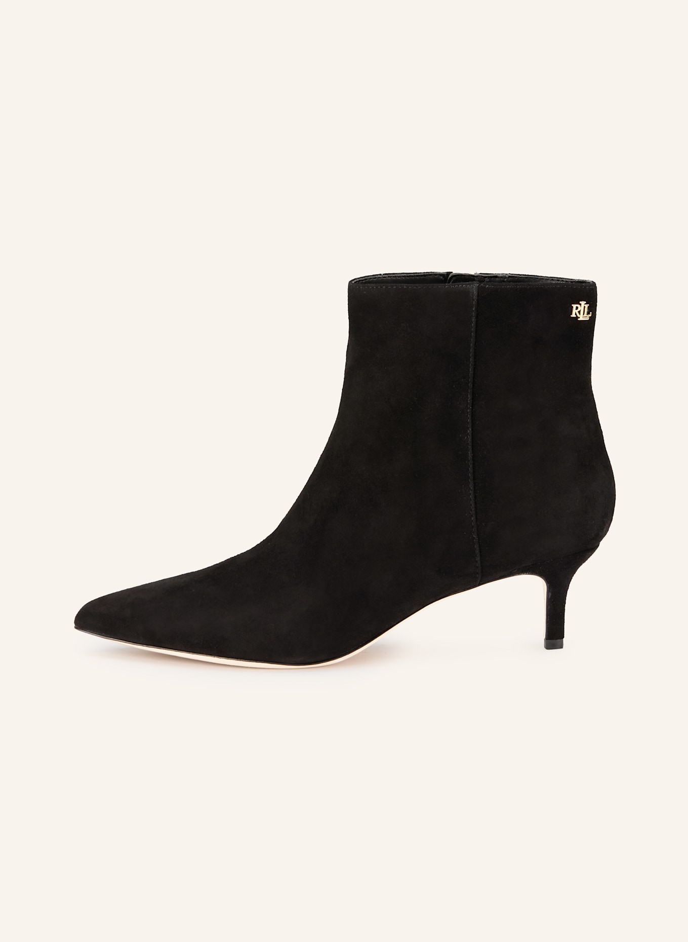 LAUREN RALPH LAUREN Kotníčkové boty: ČERNÁ/ ZLATÁ