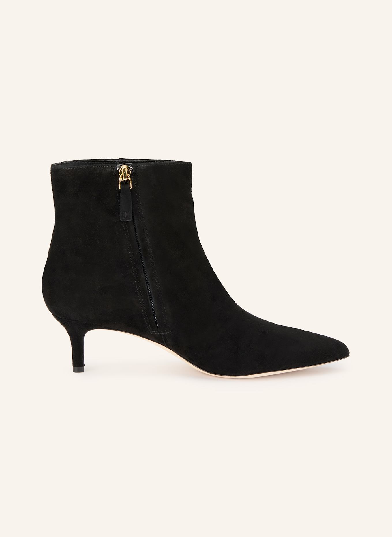 LAUREN RALPH LAUREN Kotníčkové boty: ČERNÁ/ ZLATÁ