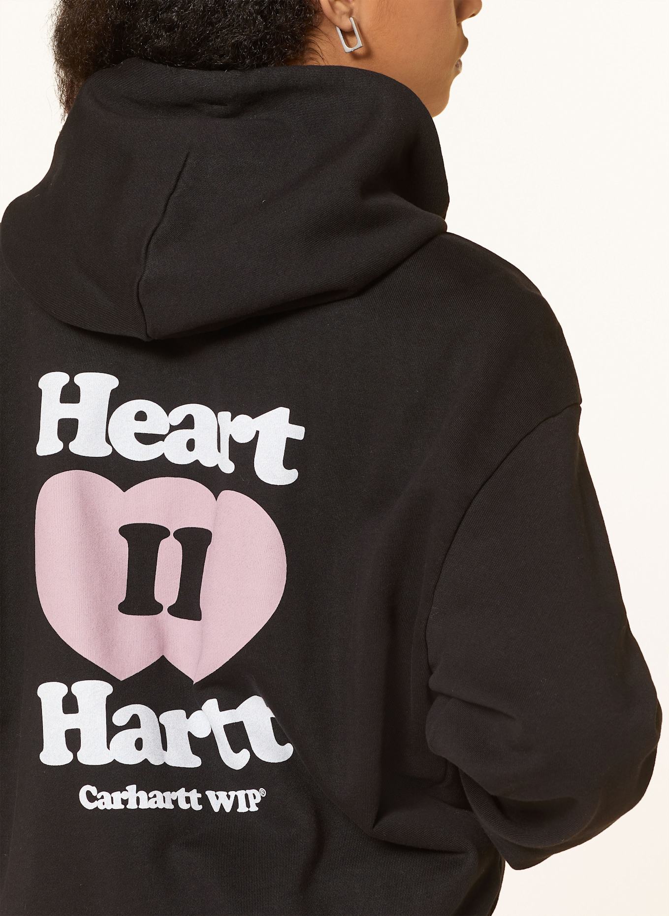 carhartt WIP Sweat jacket W' HODDED HEART: BLACK/ ROSE