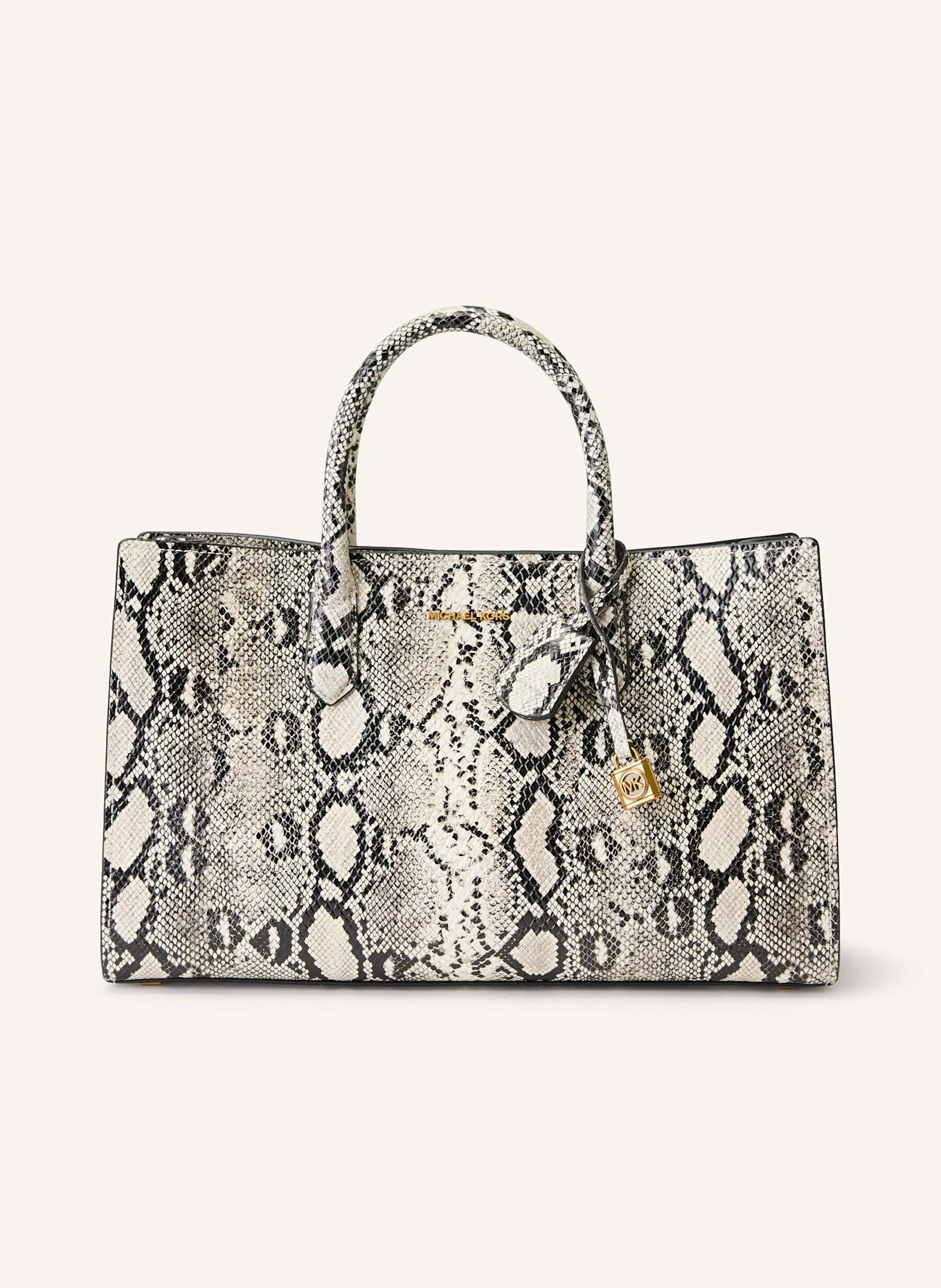 MICHAEL KORS Handtasche SCARLET MEDIUM: BEIGE / SCHWARZ