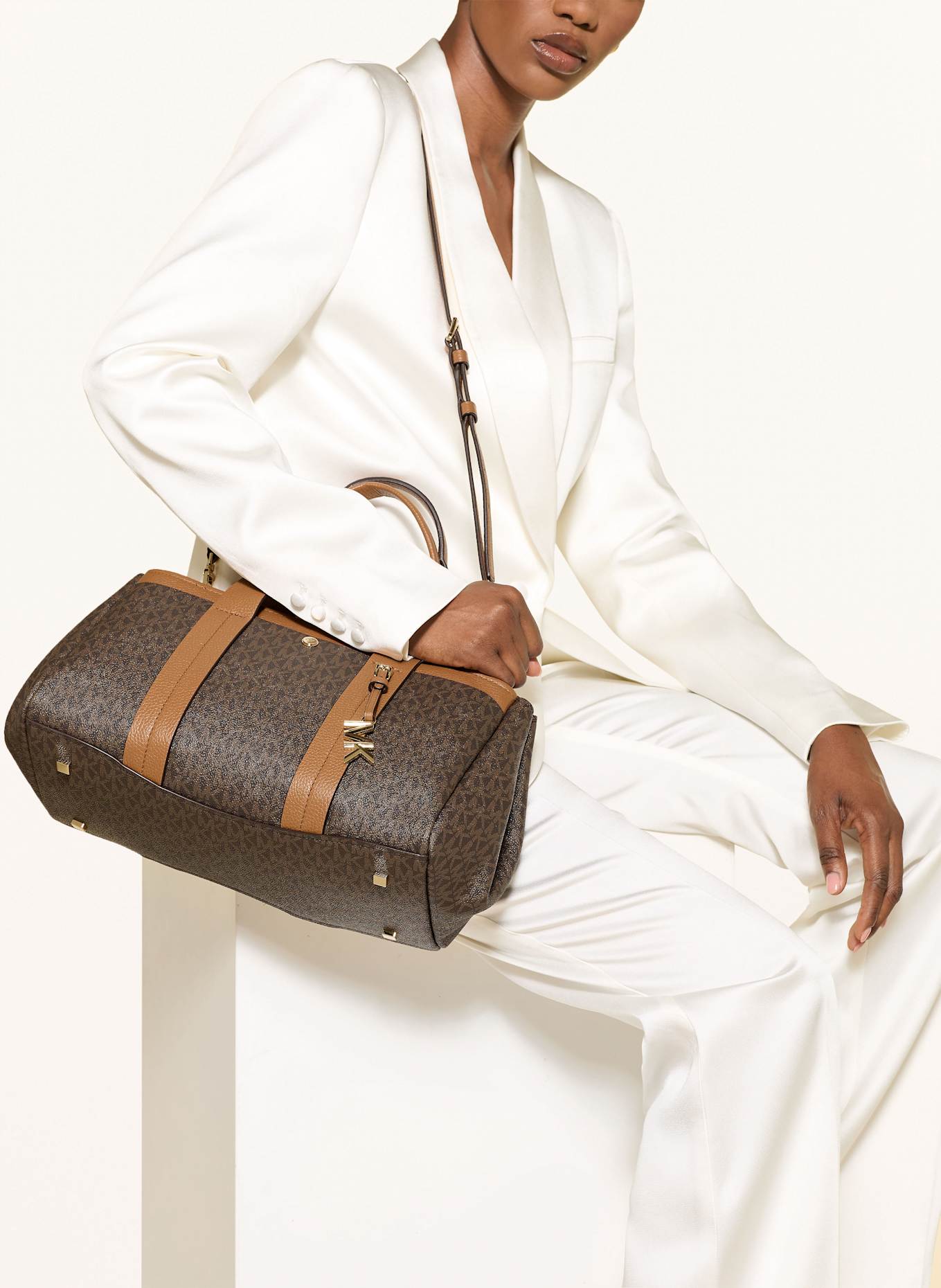 MICHAEL KORS Handtasche ROMEE SMALL: DUNKELBRAUN/ BRAUN