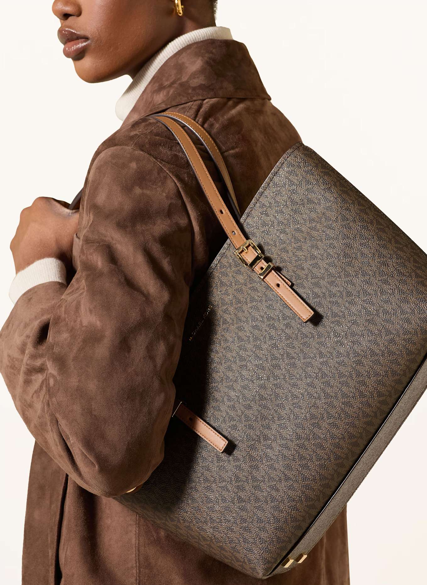 MICHAEL KORS Shopper QUINN MEDIUM: DUNKELBRAUN/ BRAUN