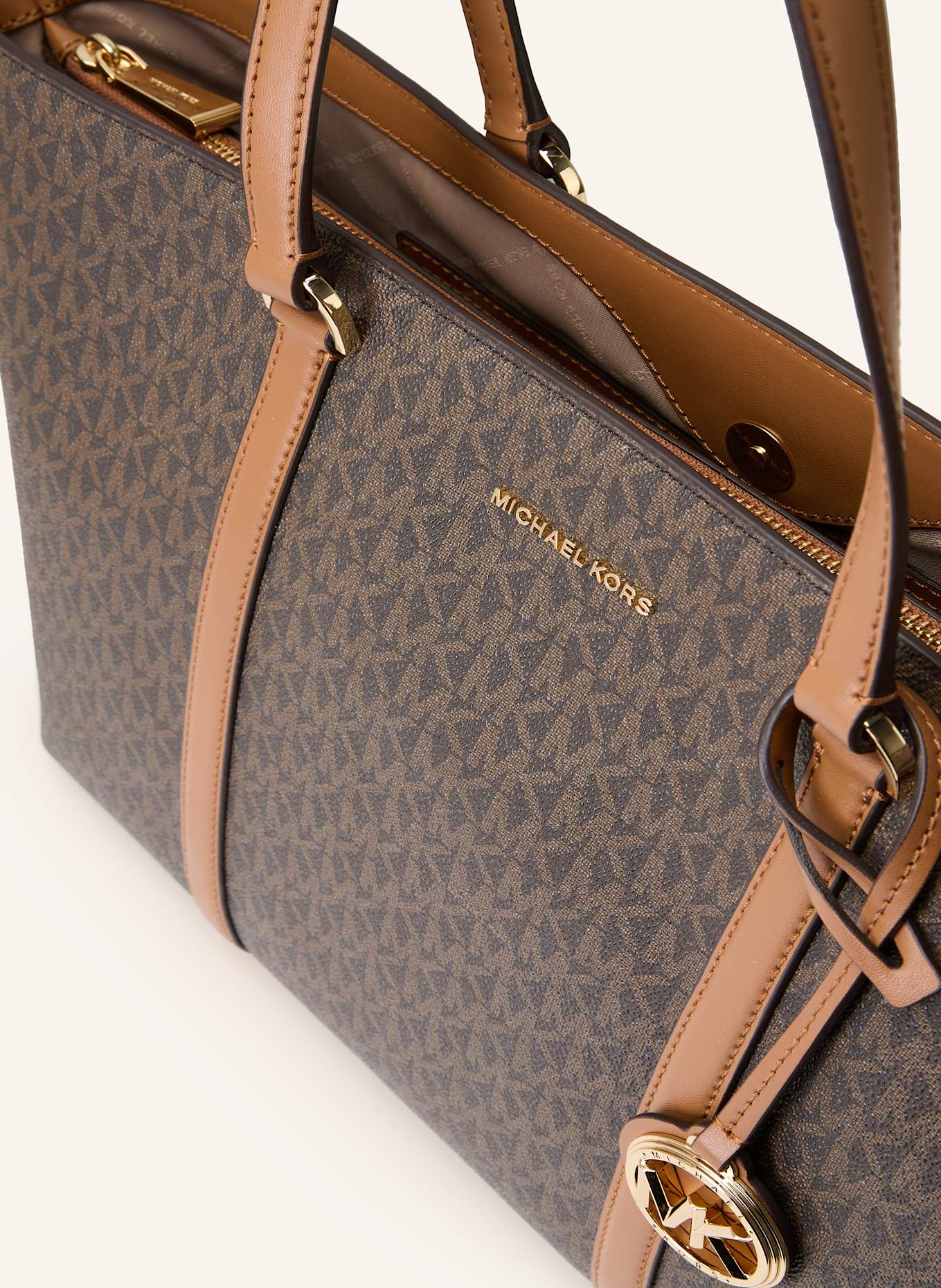 MICHAEL KORS Shopper TEMPLE LARGE: 252 BRN/ACORN