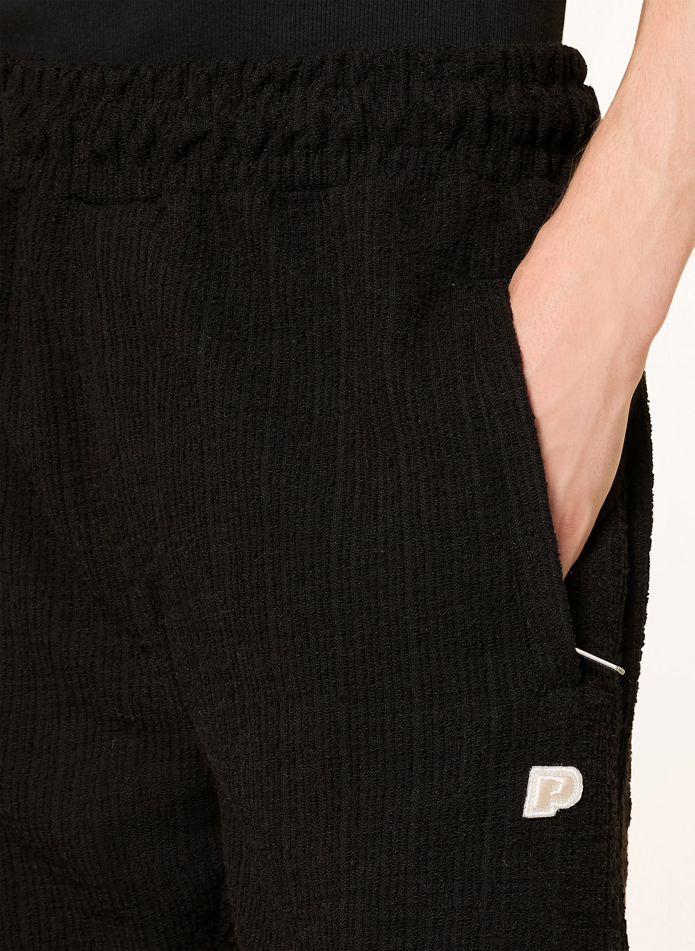 PEGADOR Hose LIBCO im Jogging-Stil Wide Fit: SCHWARZ