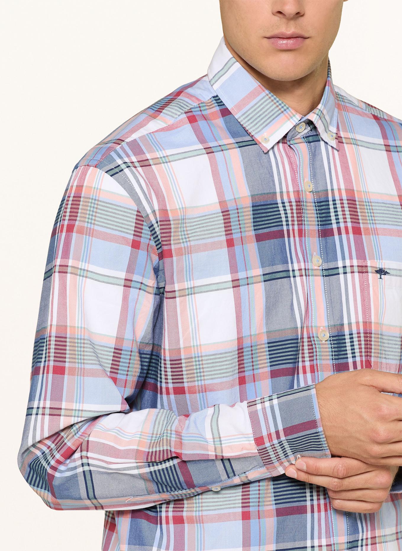 FYNCH-HATTON Oxfordhemd Regular Fit: DUNKELROT / HELLORANGE / HELLBLAU