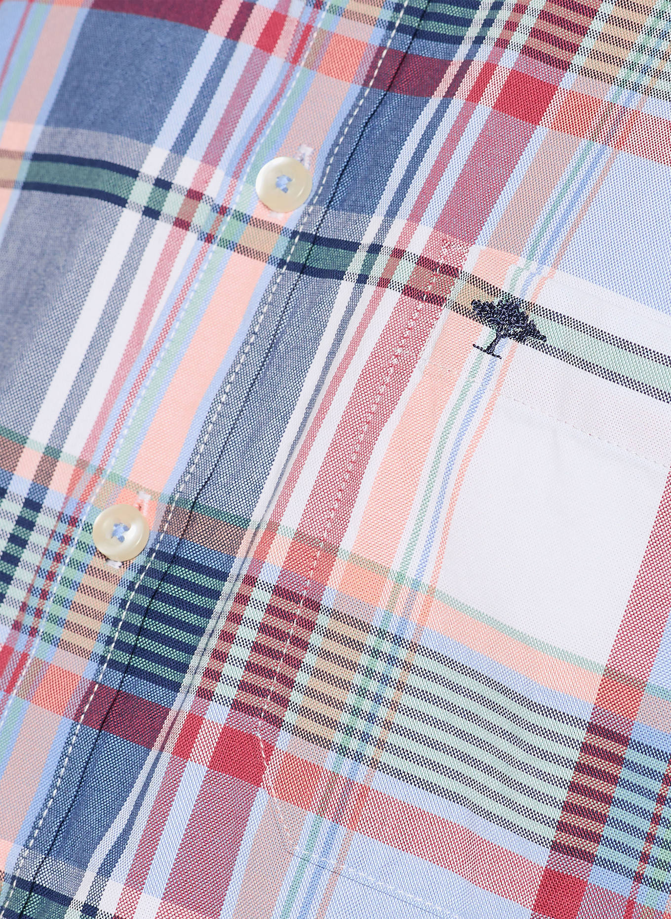 FYNCH-HATTON Oxfordhemd Regular Fit: DUNKELROT / HELLORANGE / HELLBLAU