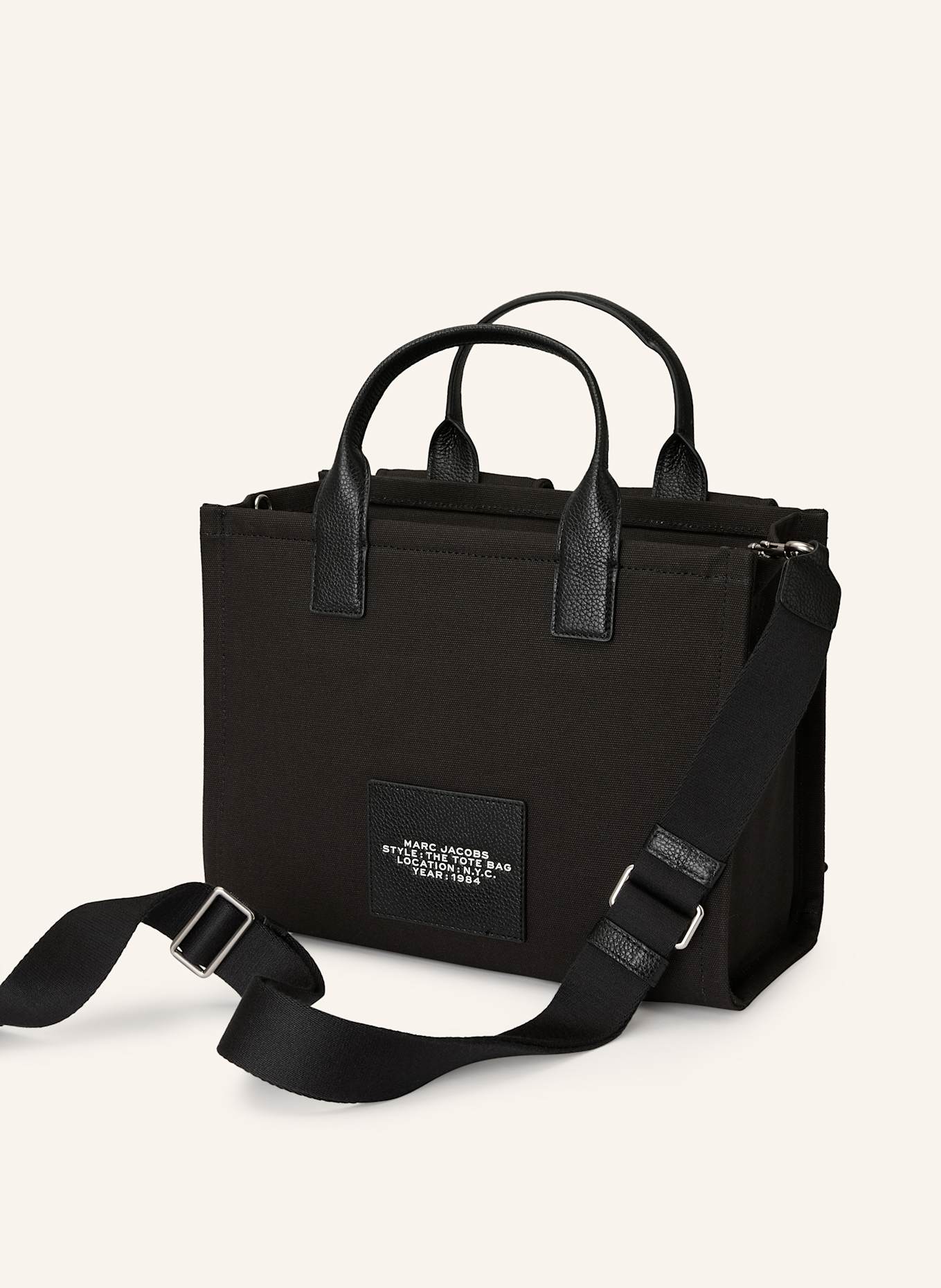 MARC JACOBS Umhängetasche THE CARGO CANVAS MEDIUM TOTE BAG: SCHWARZ
