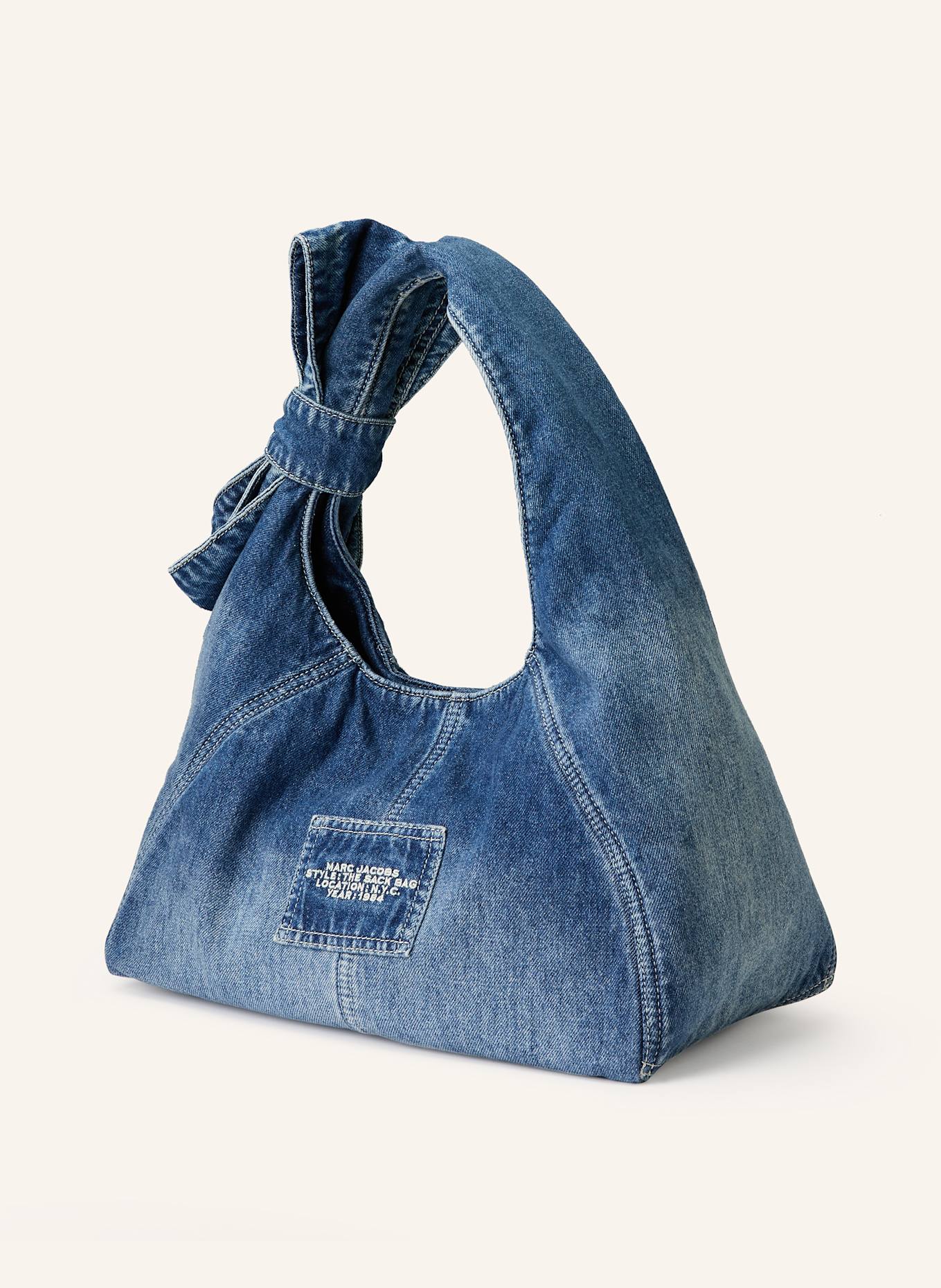 MARC JACOBS Hobo Bag THE BOW DENIM SACK BAG: BLAU