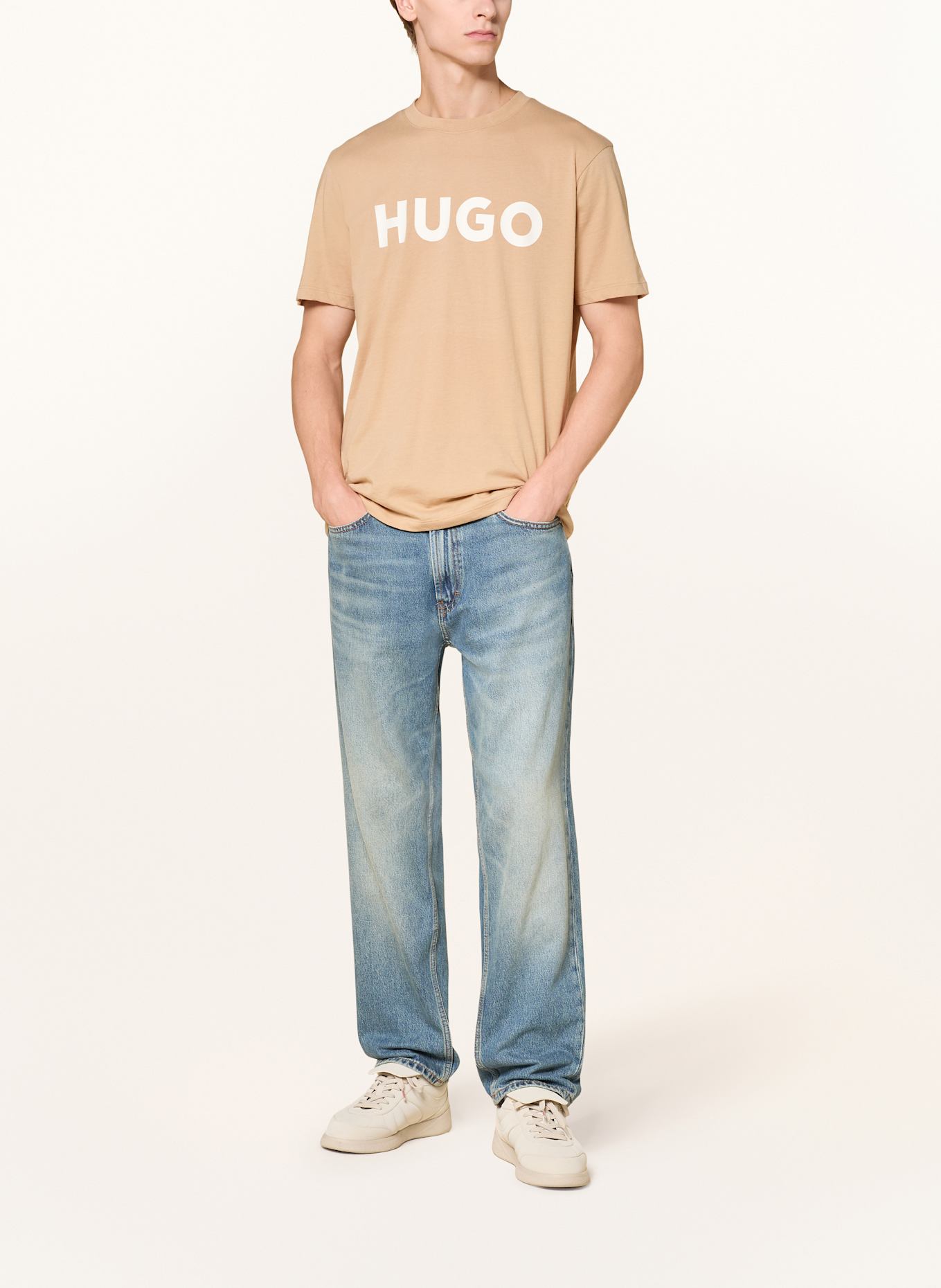 HUGO T-Shirt DULIVIO: BEIGE