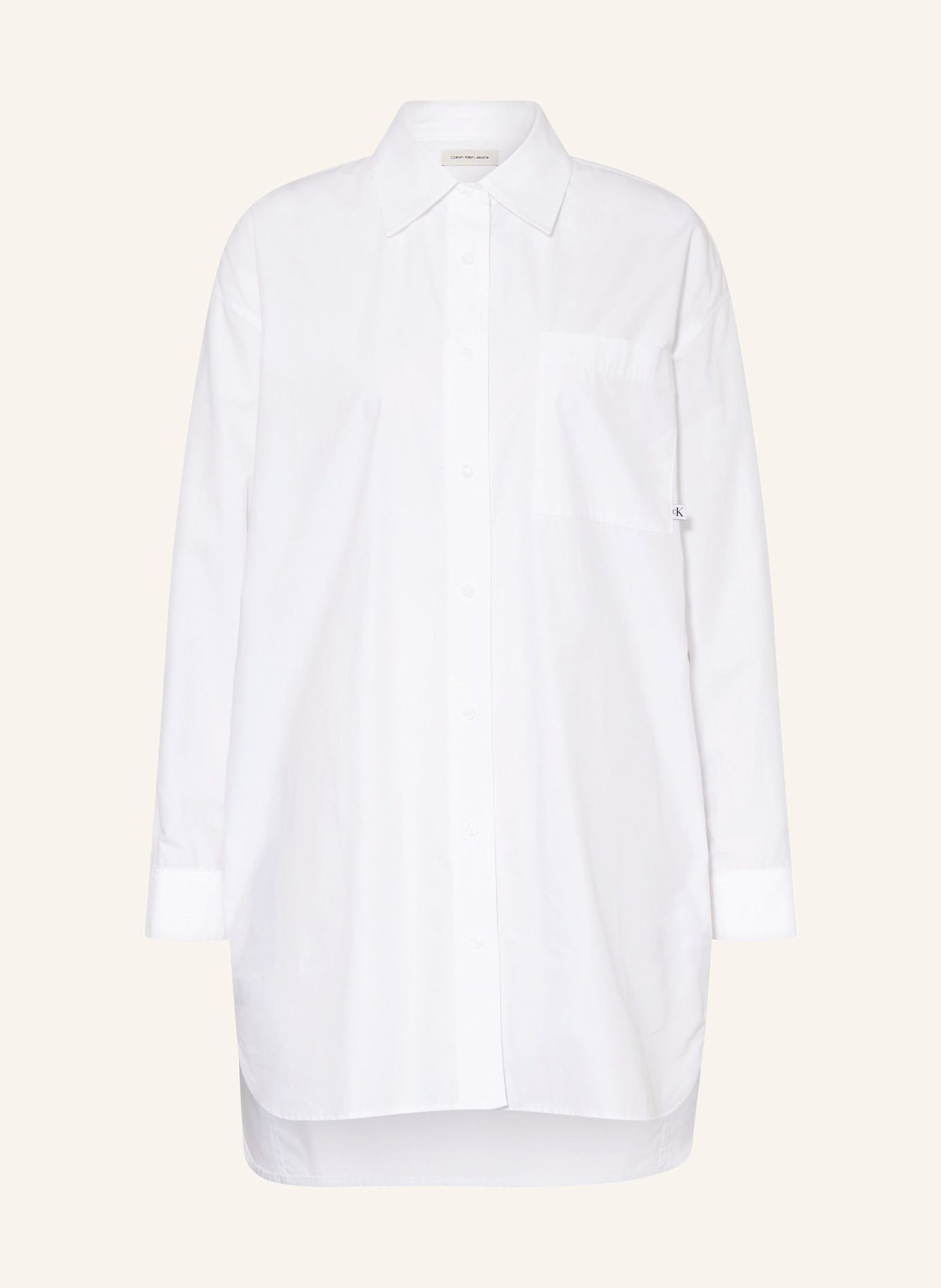 Calvin Klein Jeans Oversized-Hemdblusenkleid: WEISS