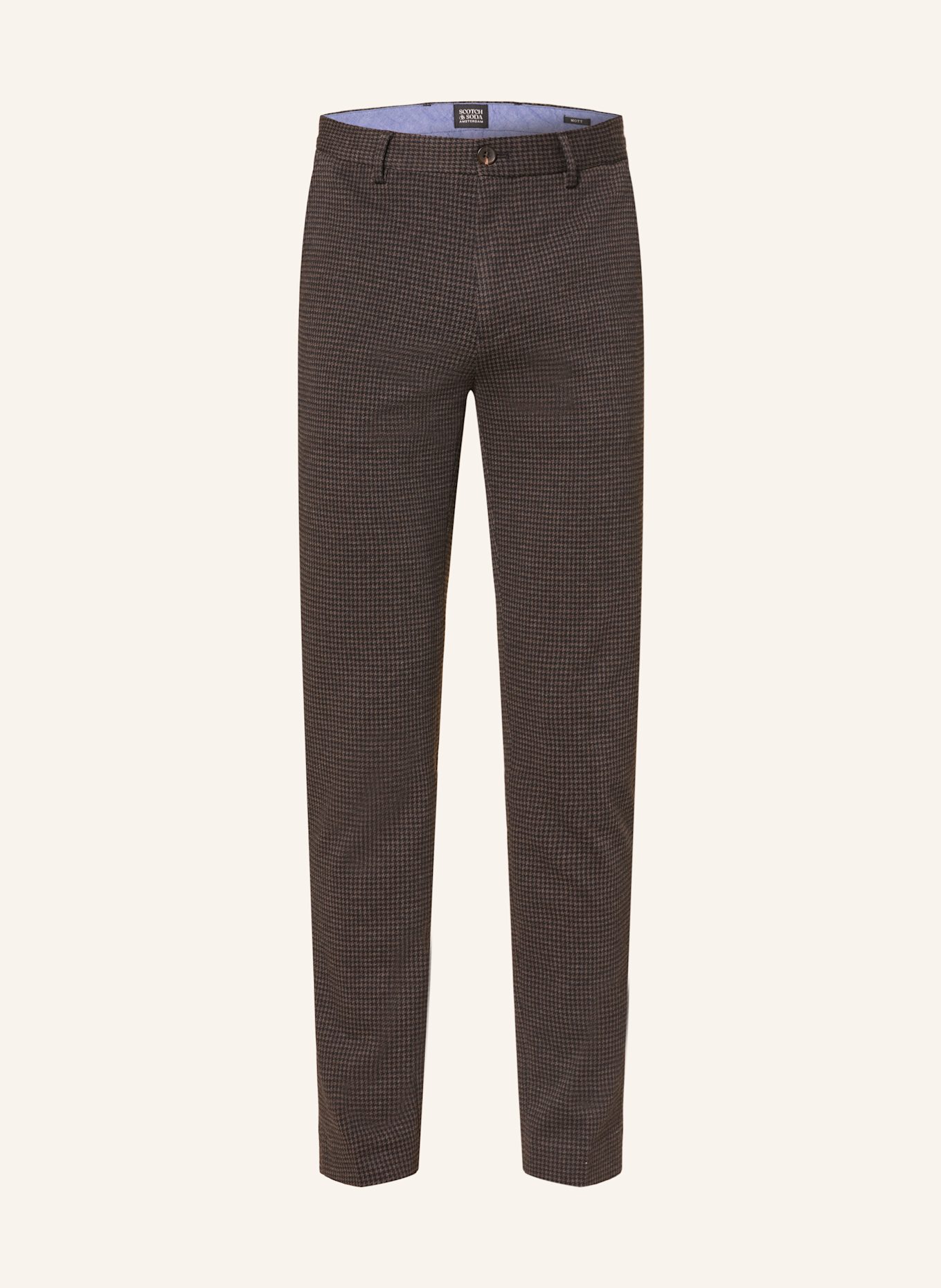 SCOTCH & SODA Jerseyhose MOTT Super Slim Fit: SCHWARZ / DUNKELBRAUN