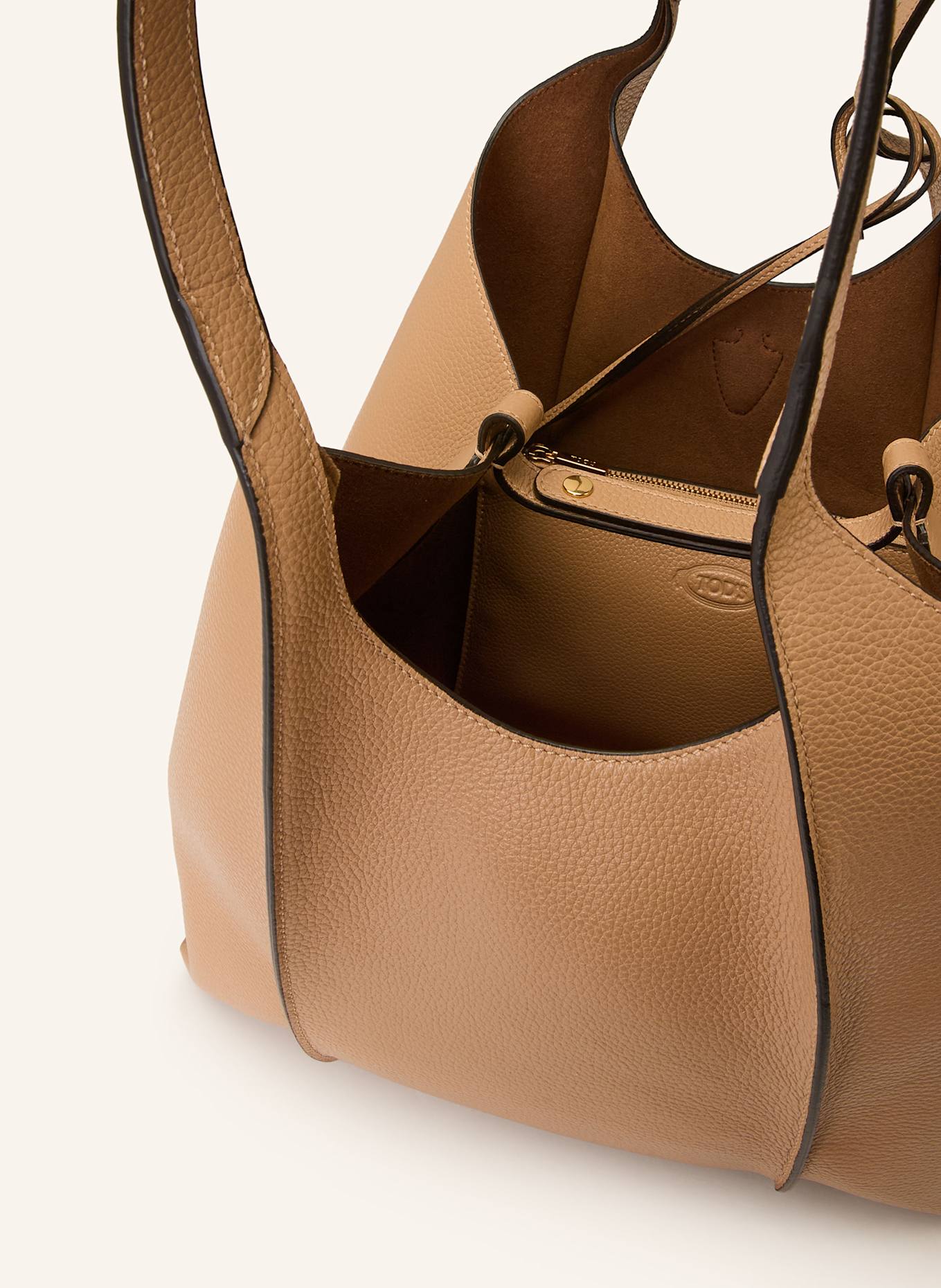TOD'S Beuteltasche mit Pouch: CAMEL