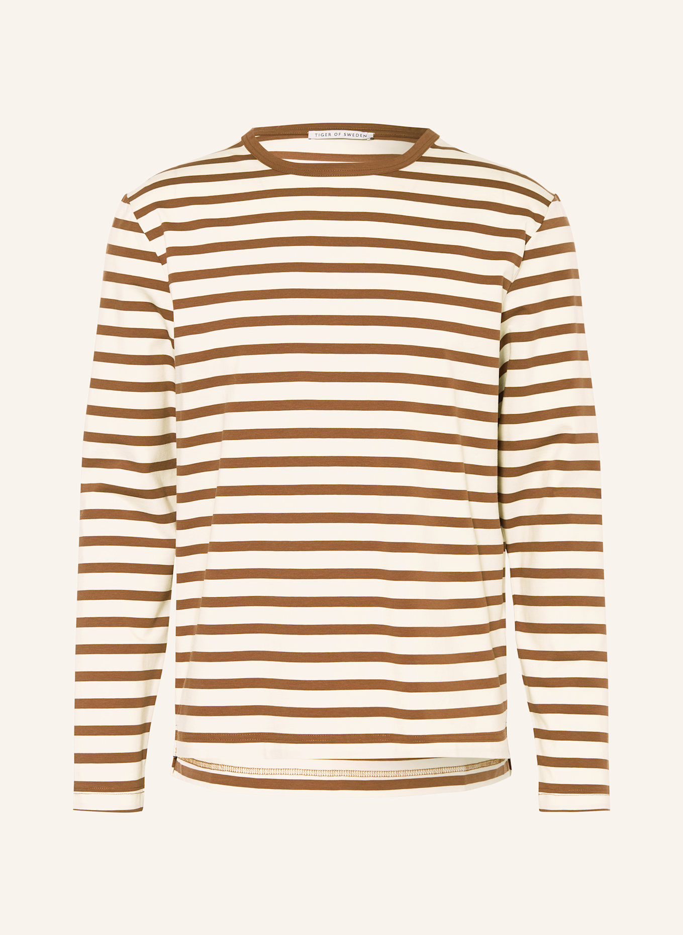 TIGER OF SWEDEN Longsleeve LINDEN: CREME/ BRAUN