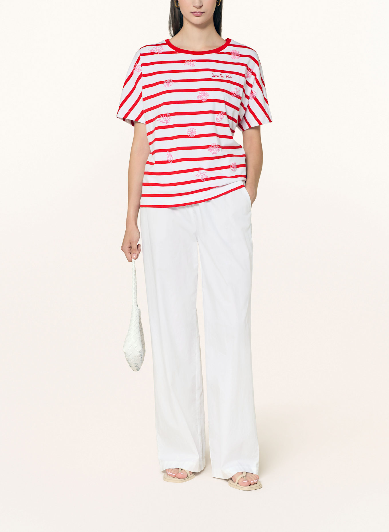 oui T-Shirt: WEISS/ ROT/ ROSA