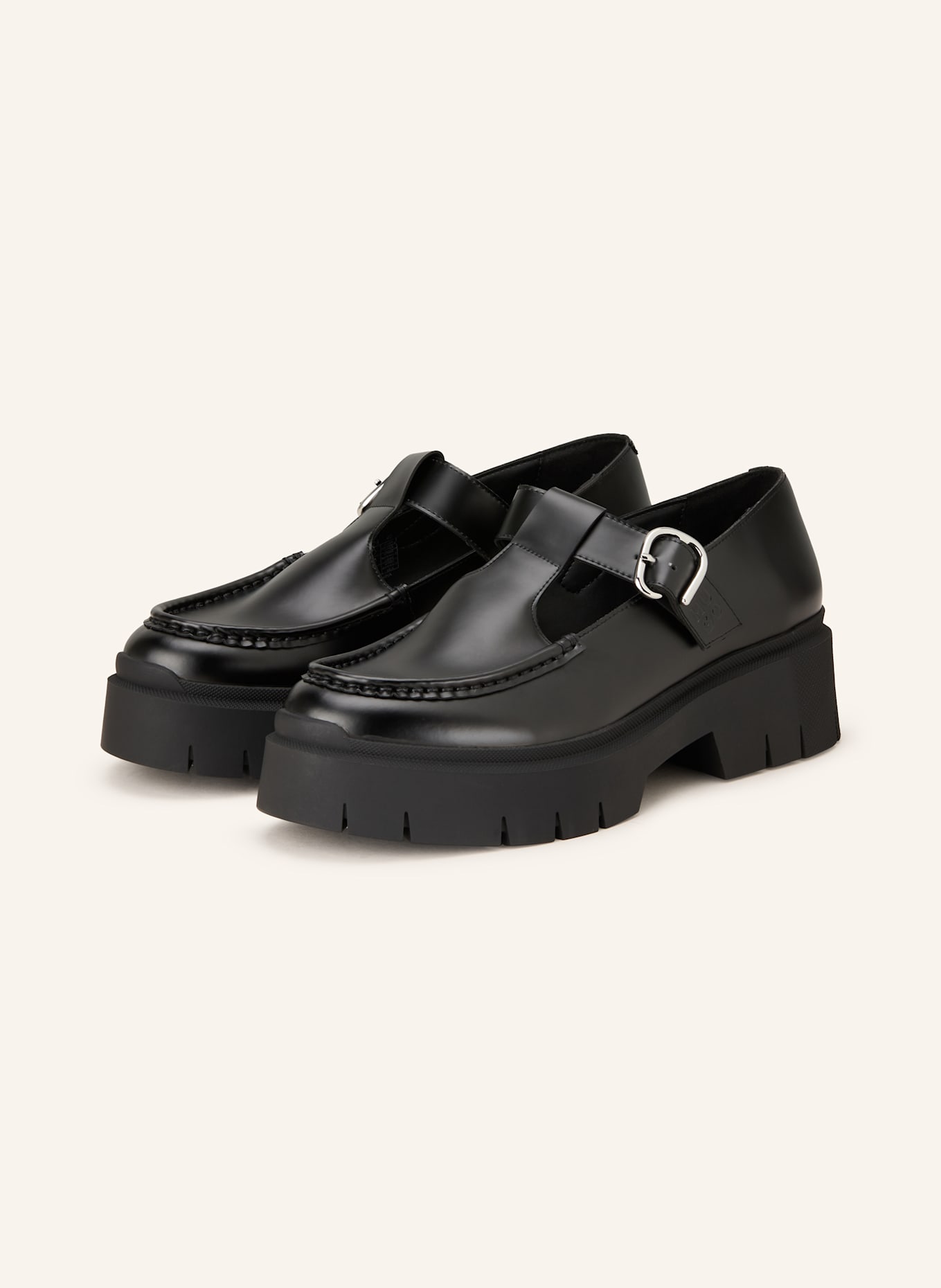 HUGO Mary-Jane-Loafer KRIS: SCHWARZ