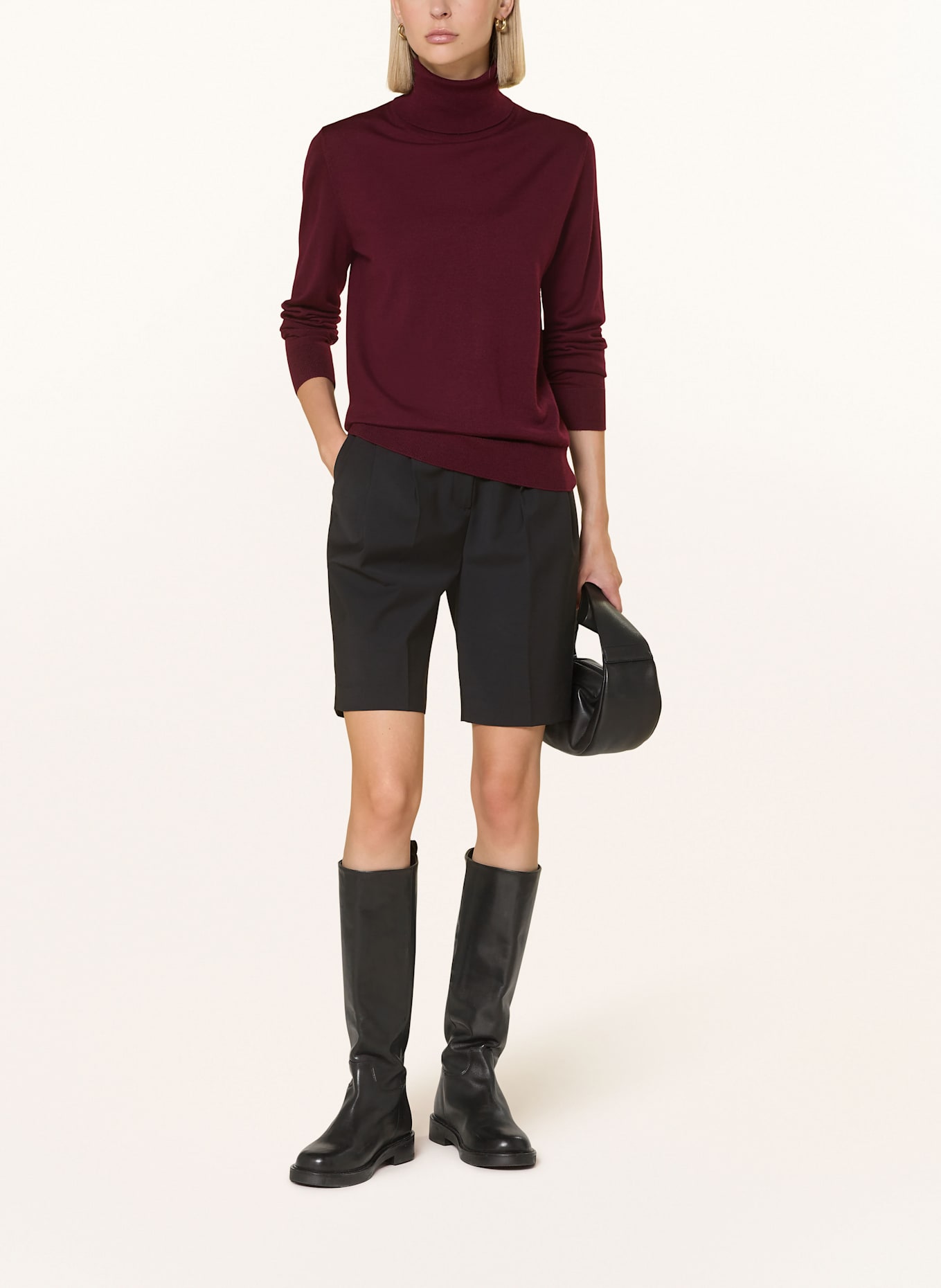darling harbour Turtleneck sweater: DARK RED