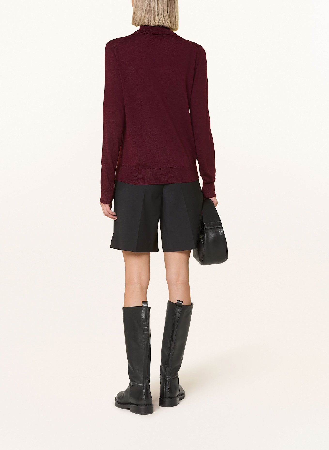 darling harbour Turtleneck sweater: DARK RED