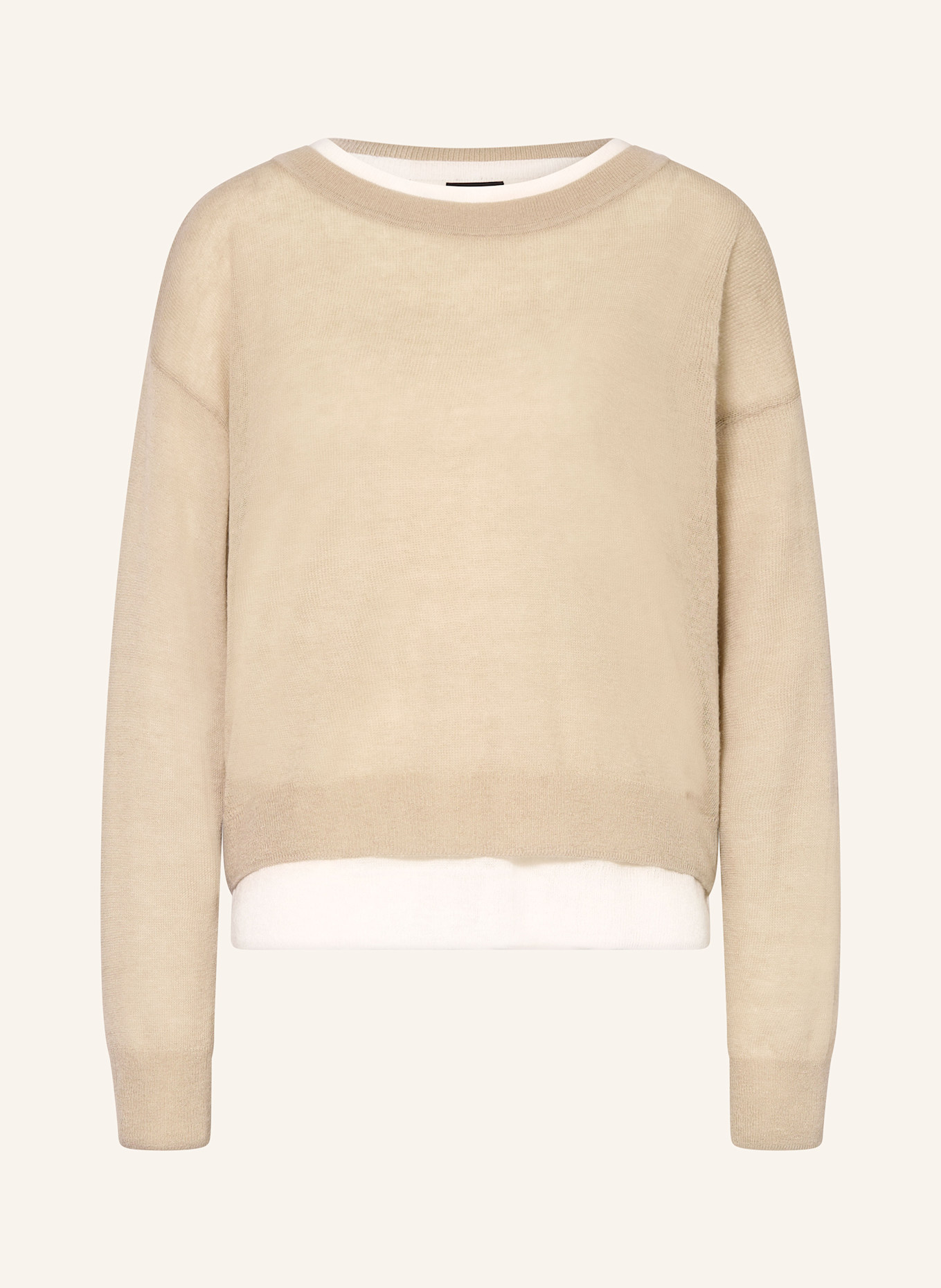BOSS Pullover FEMOK: BEIGE/ ECRU