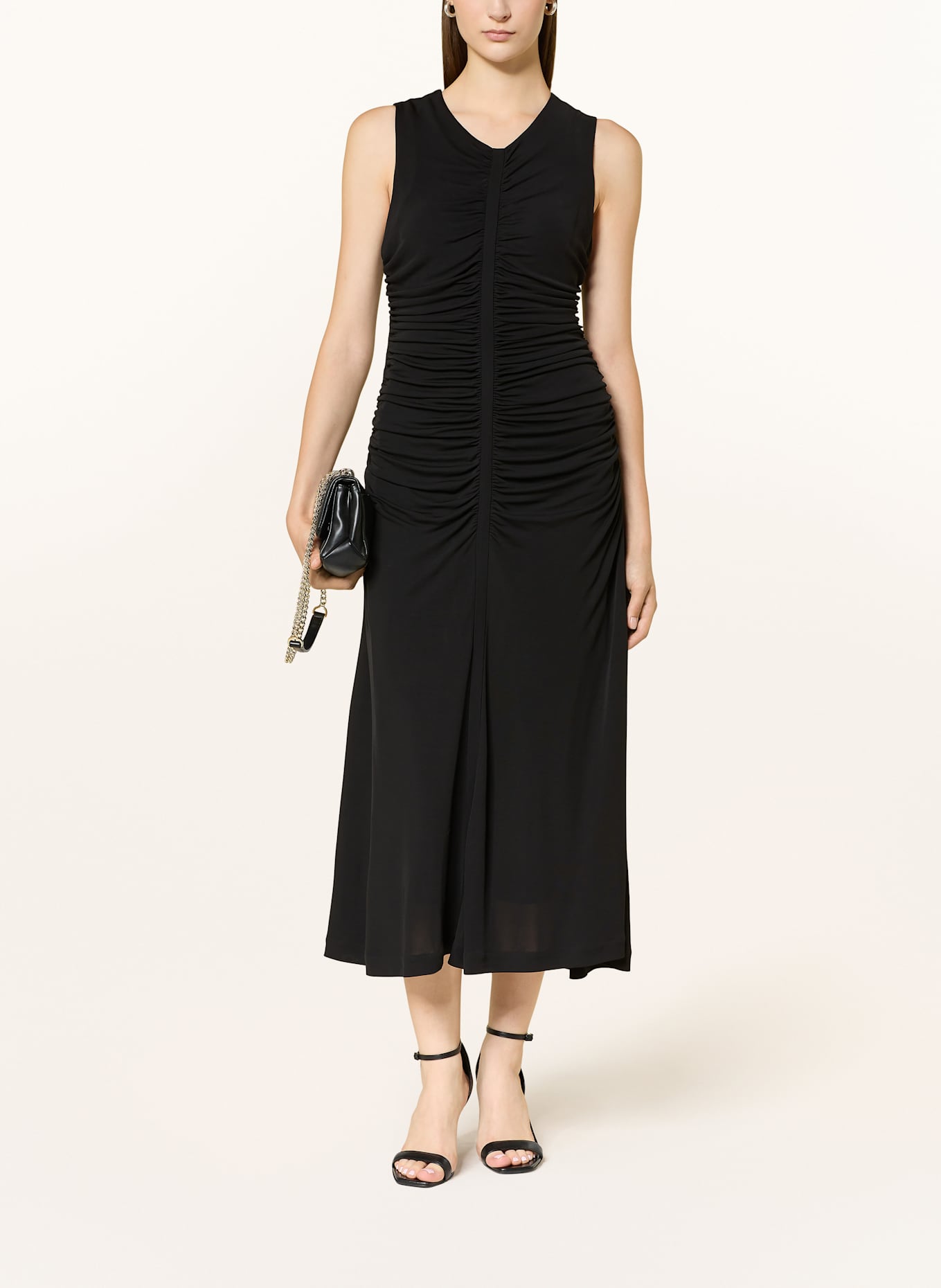 BOSS Mesh-Kleid ELAMO: SCHWARZ
