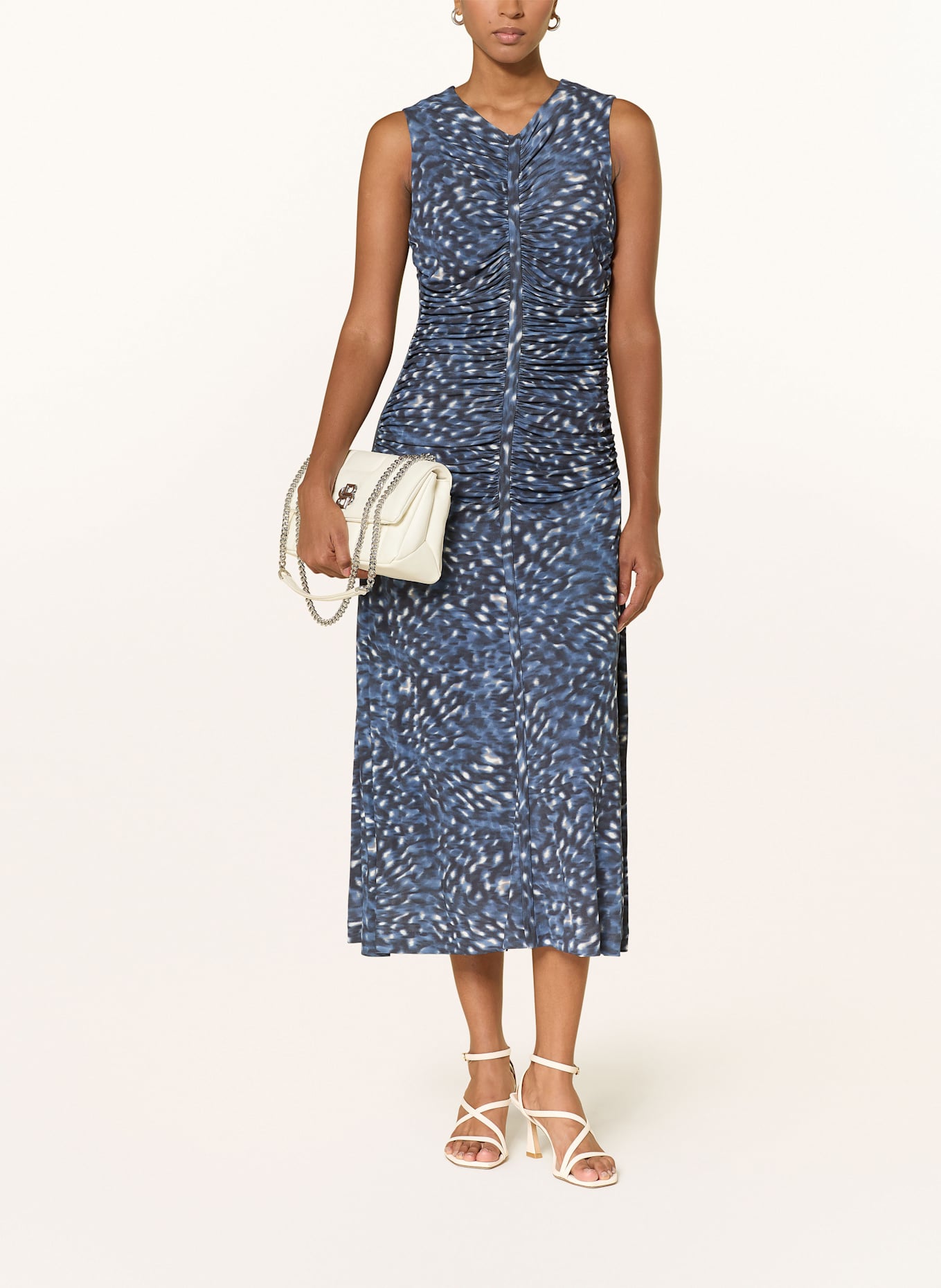 BOSS Kleid ELAMO: DUNKELBLAU/ BLAU/ WEISS