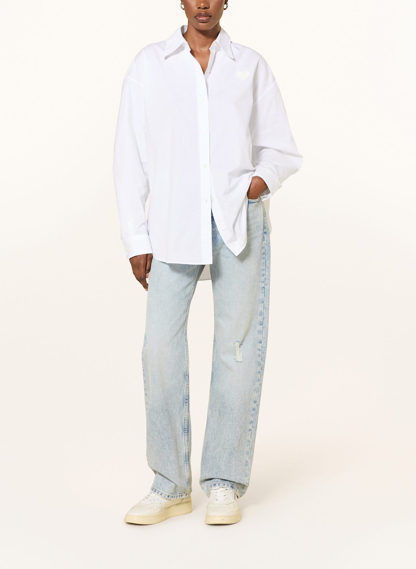 HUGO BLUE Hemdbluse ELISANA: WEISS