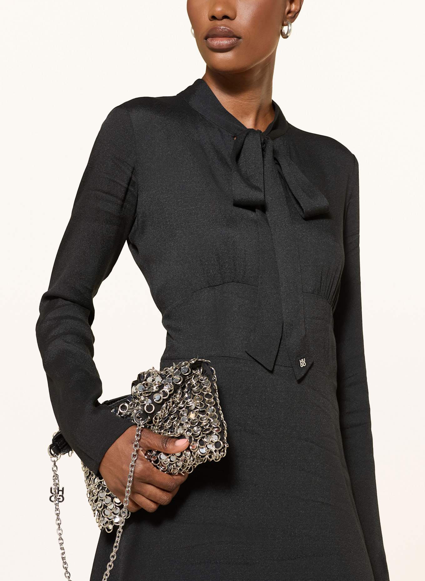 HUGO Schluppenkleid KINGE: 001 BLACK
