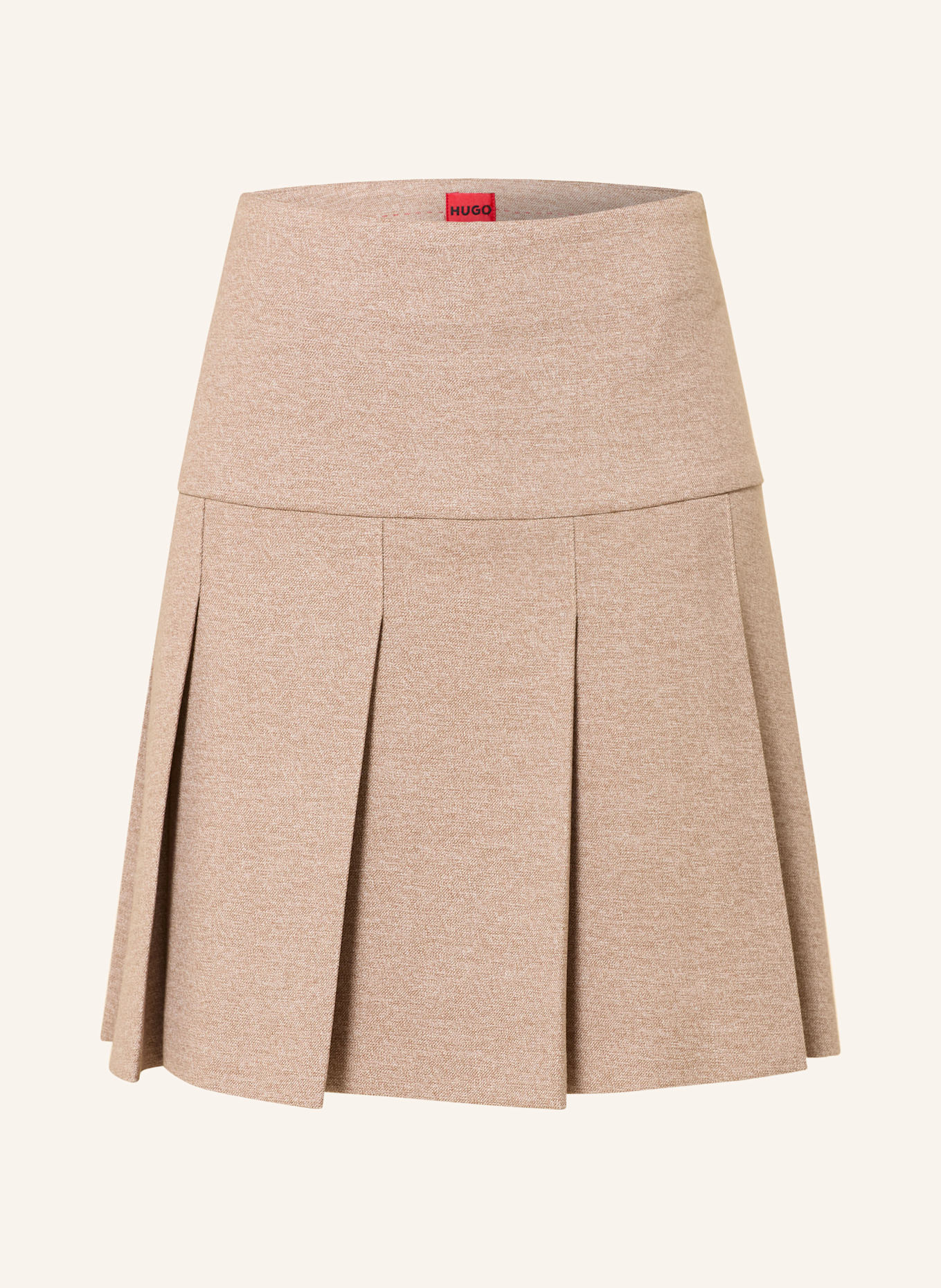 HUGO Plisowana spódnica RENORE: JASNOBRĄZOWY