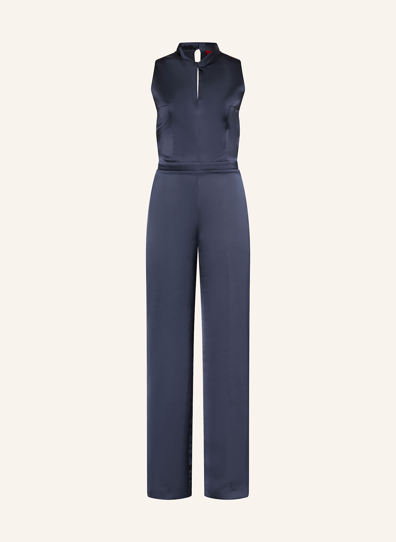 HUGO Satin-Jumpsuit KIFERA mit Cut-outs: DUNKELBLAU