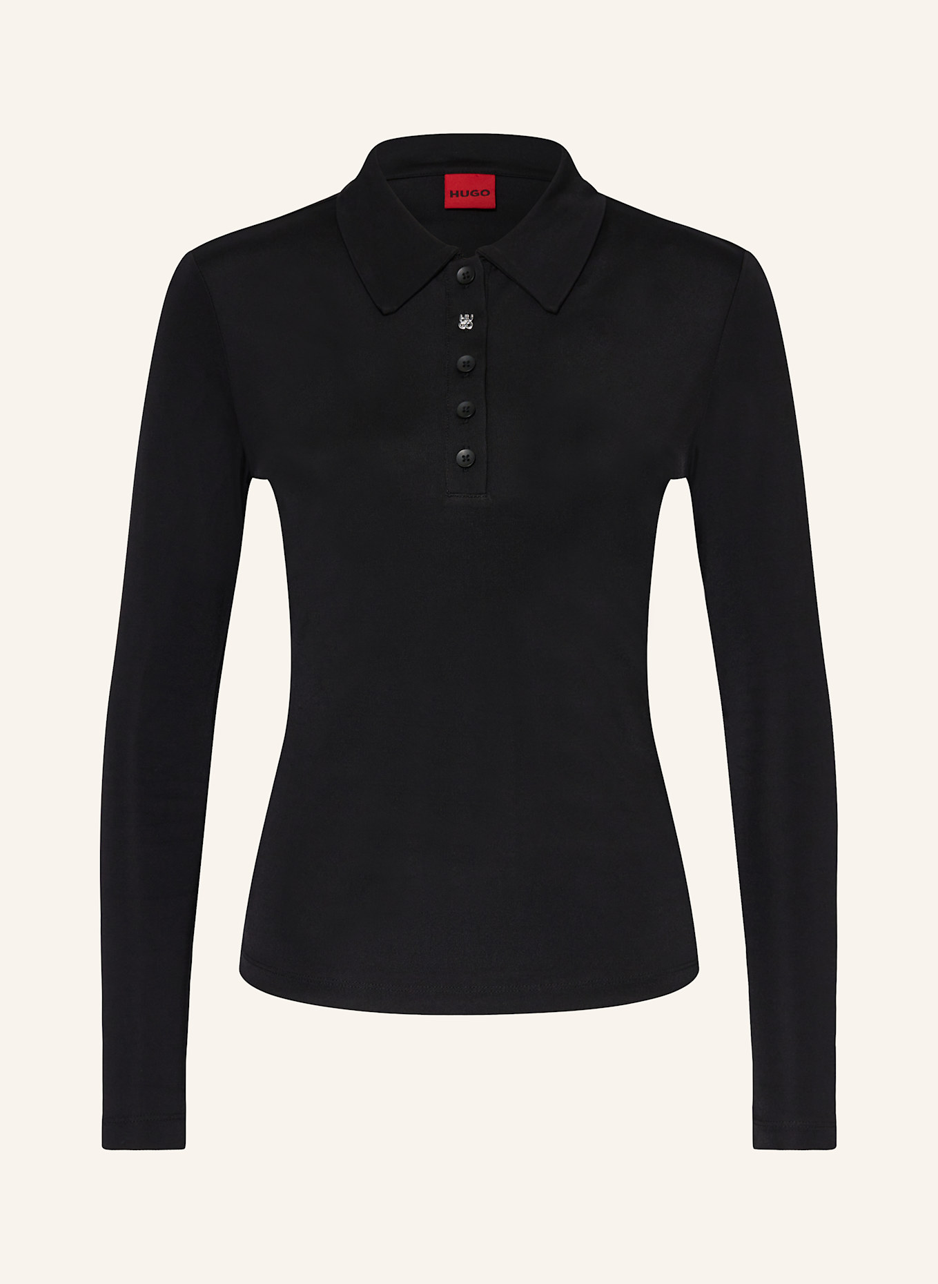 HUGO Jersey-Poloshirt DAROSEVIL: SCHWARZ