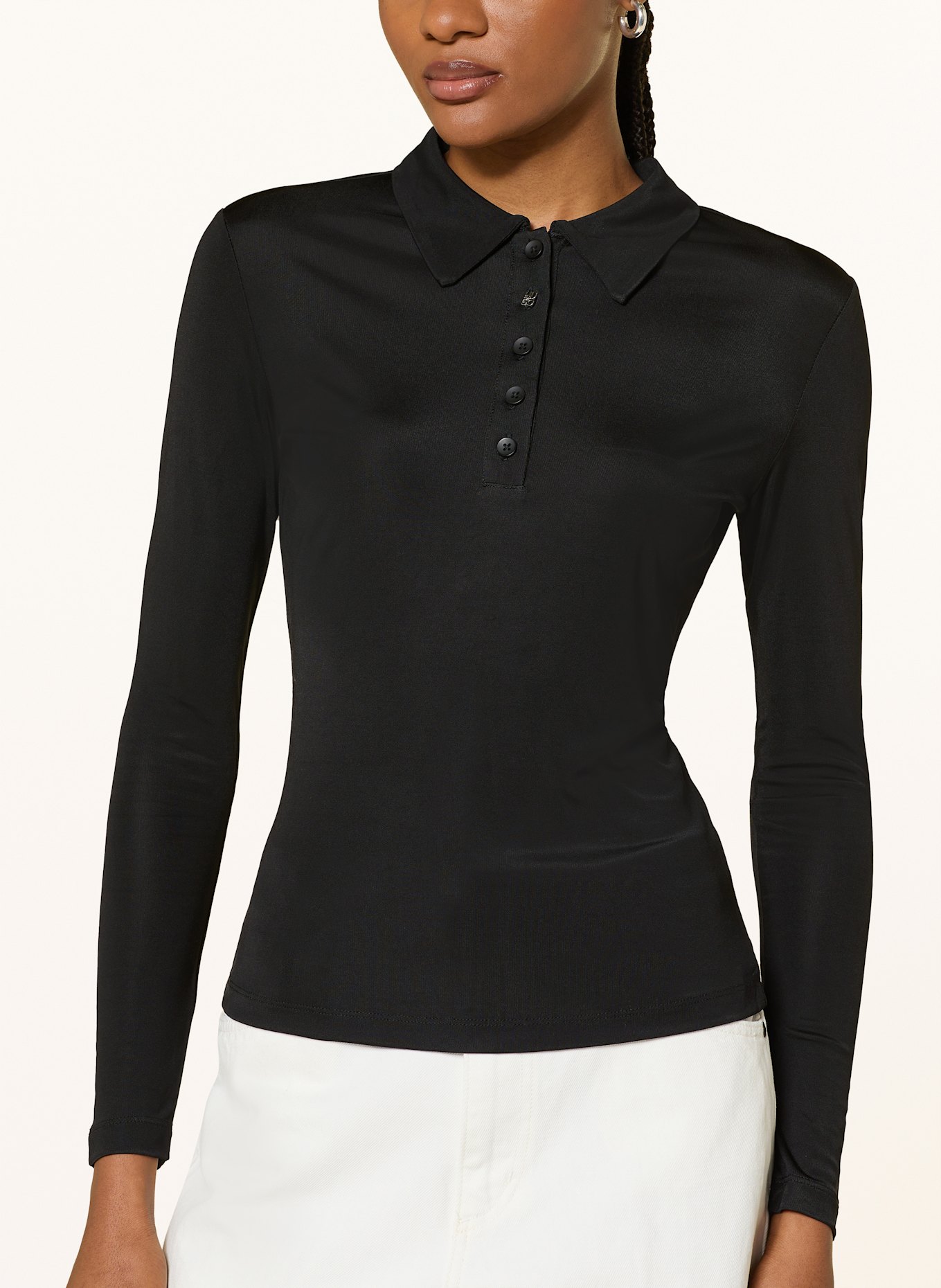 HUGO Jersey-Poloshirt DAROSEVIL: SCHWARZ