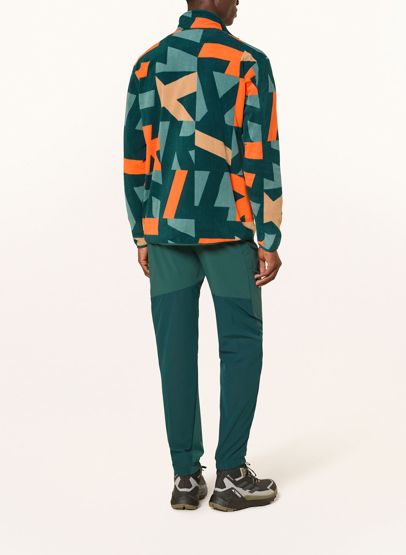 adidas TERREX Fleecejacke TERREX MULTI PRINTED FULL ZIP: PETROL / ORANGE / BEIGE