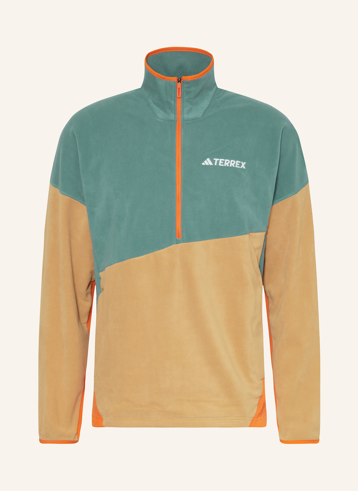 adidas TERREX Fleece-Troyer TERREX MULTI CLIMAWARM FLEECE: PETROL / ORANGE / HELLBRAUN