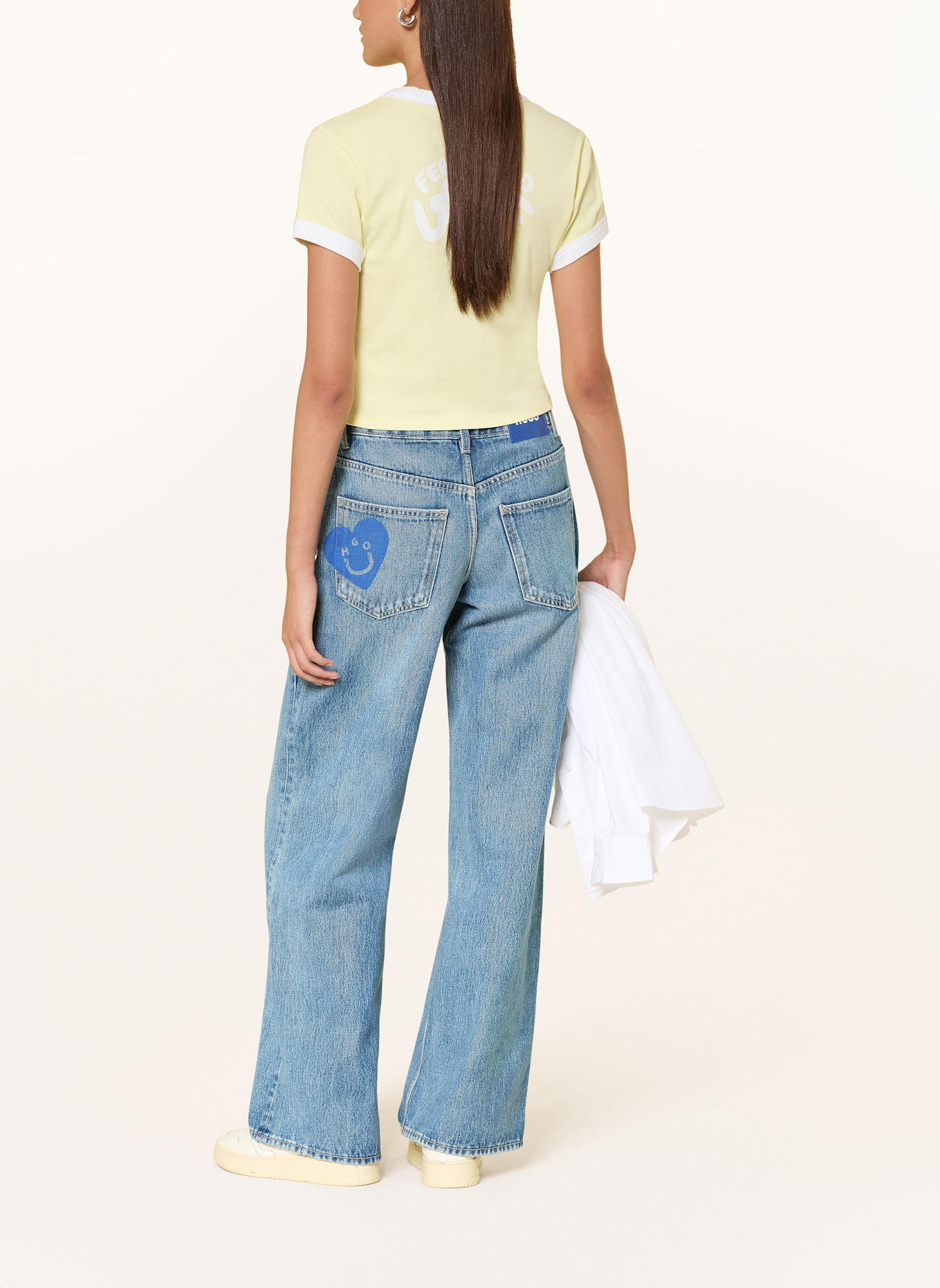 HUGO Wide Leg Jeans GAMALA: 428 MEDIUM BLUE