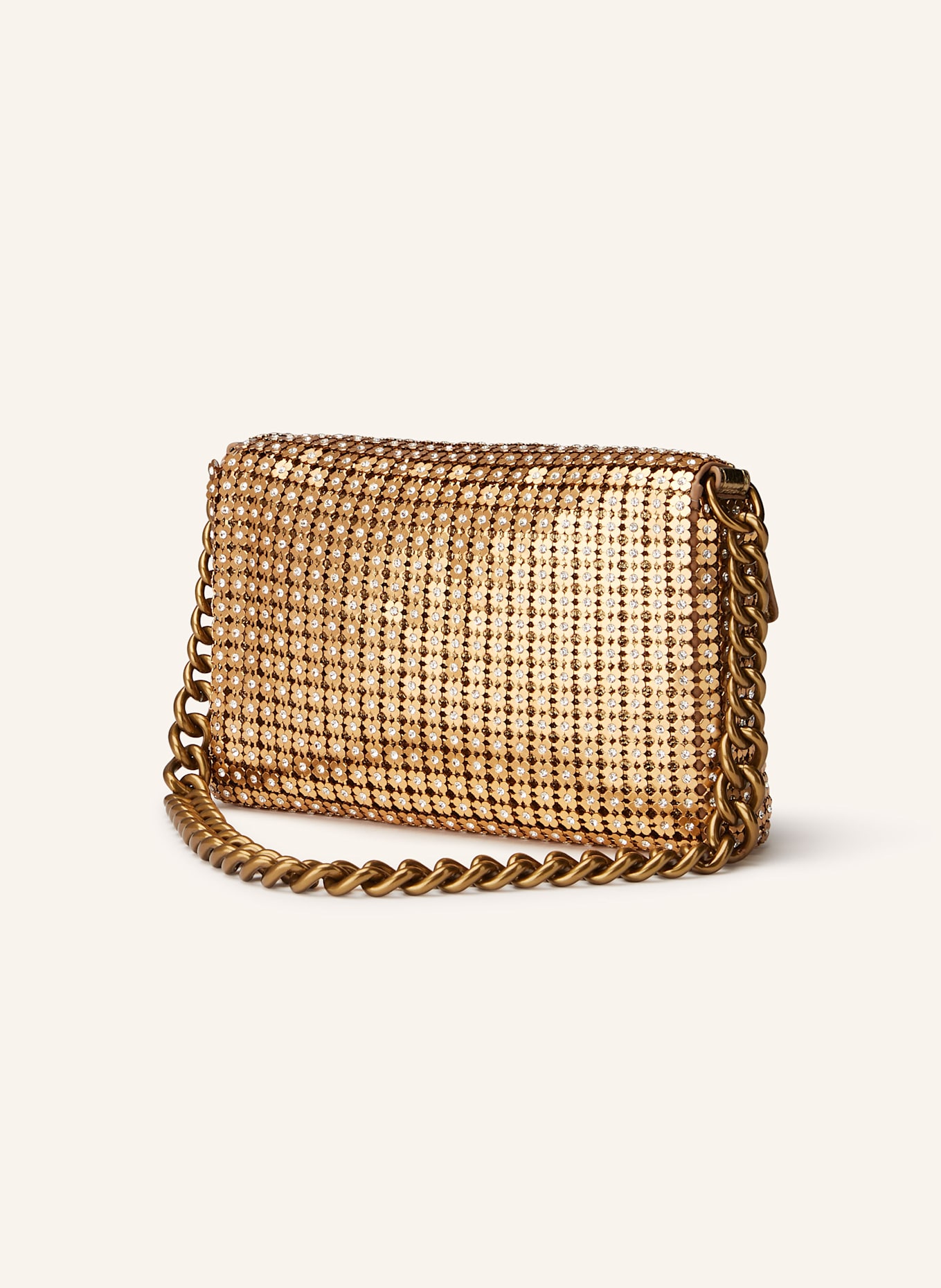 KURT GEIGER PARTY FLOWER handbag with decorative gems: GOLD