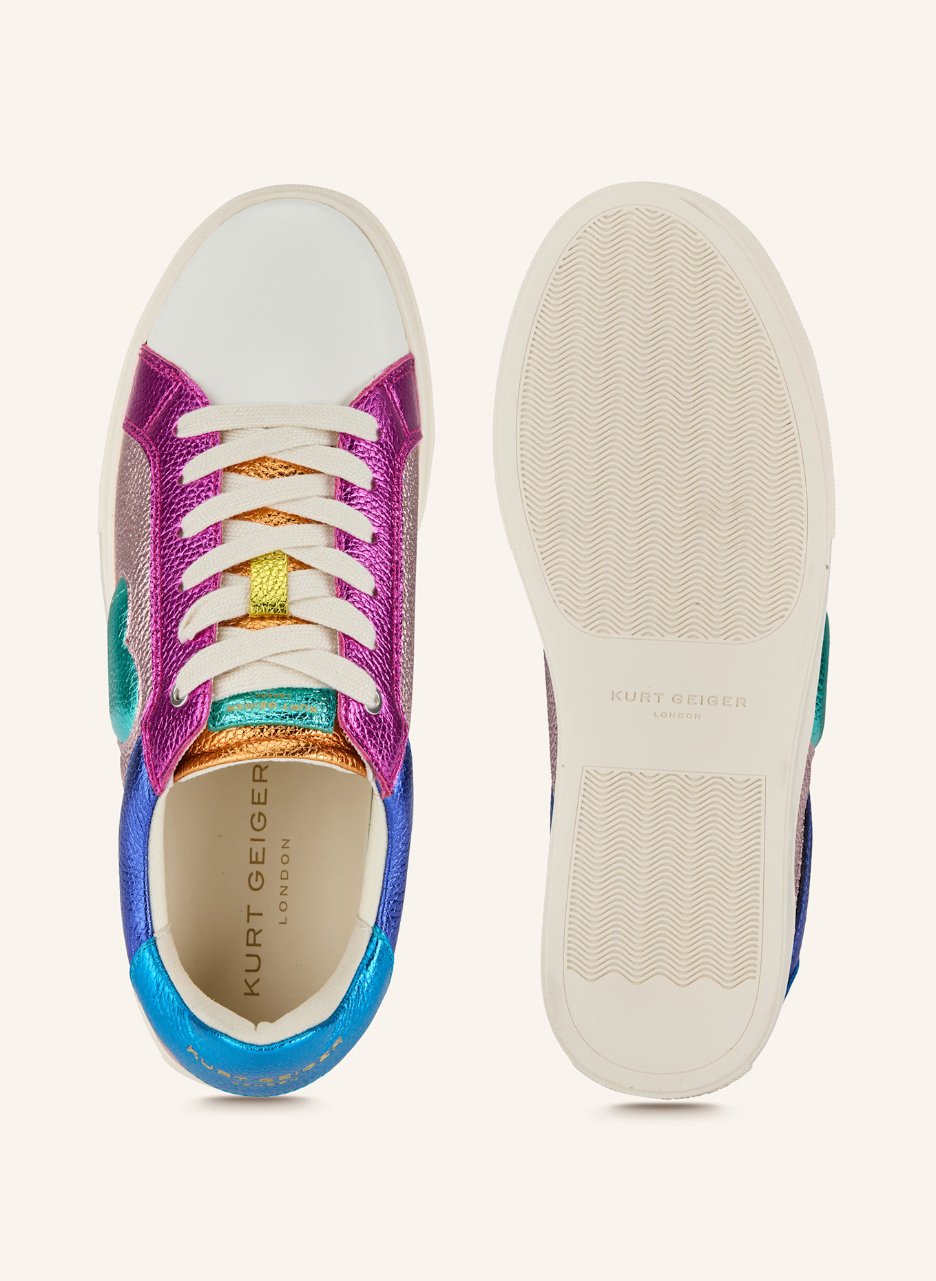 KURT GEIGER Sneaker LANA HEART: FUCHSIA / ROSA / BLAU