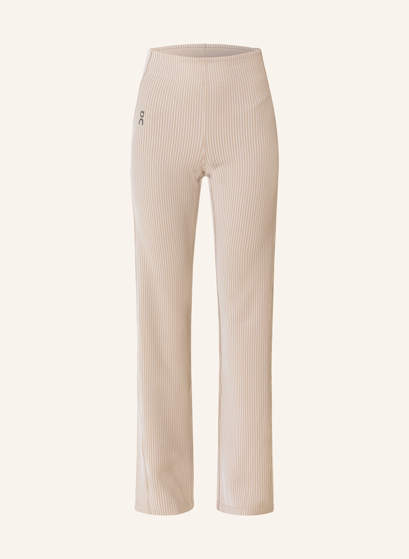 On Leggings ALL-DAY RIBBED PANTS: BEIGE / WEISS