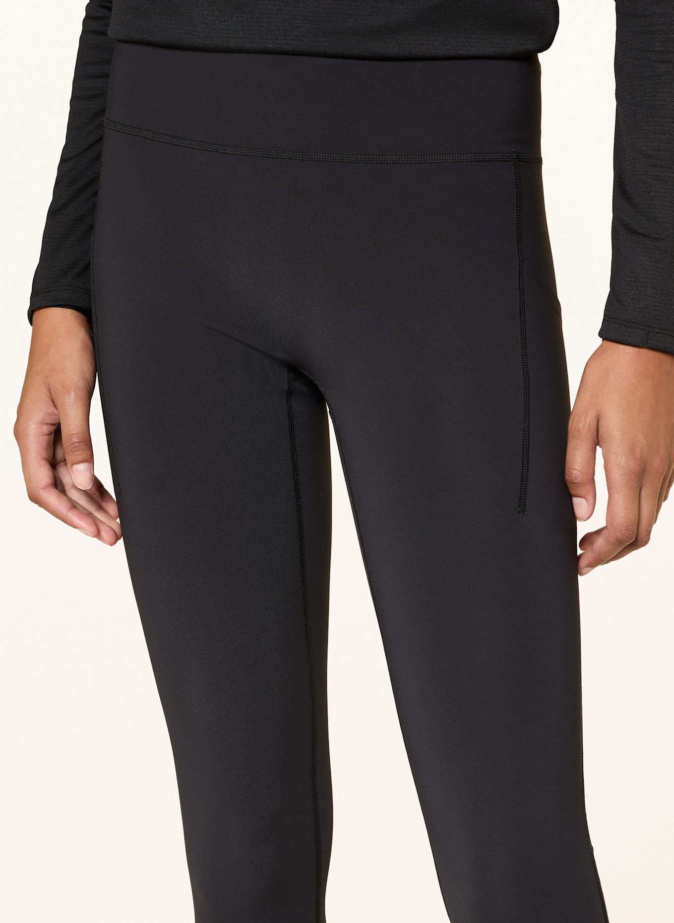 On Legginsy do biegania PERFORMANCE WINTER: CZARNY