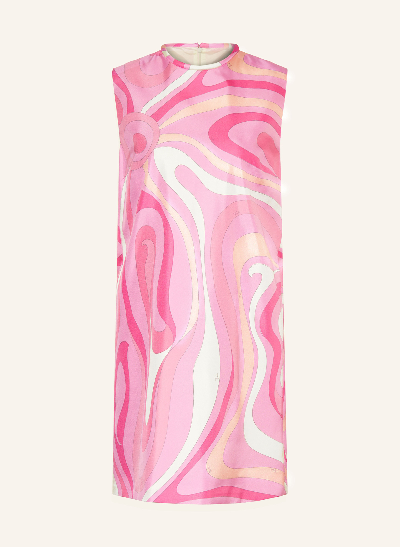 PUCCI Seidenkleid: ROSA/ PINK/ CREME