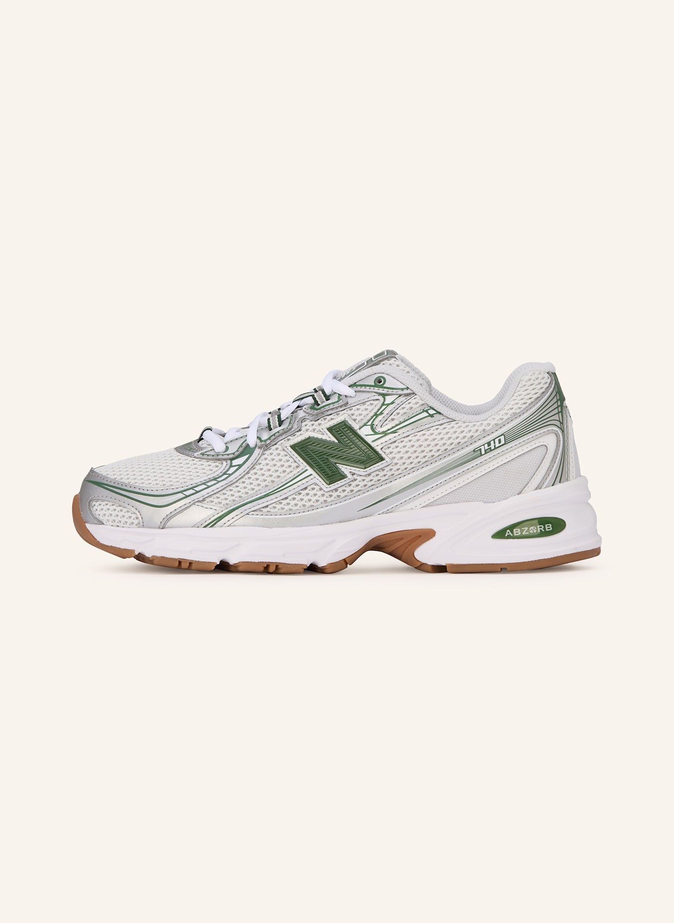 new balance Sneaker 740: WEISS/ GRÜN