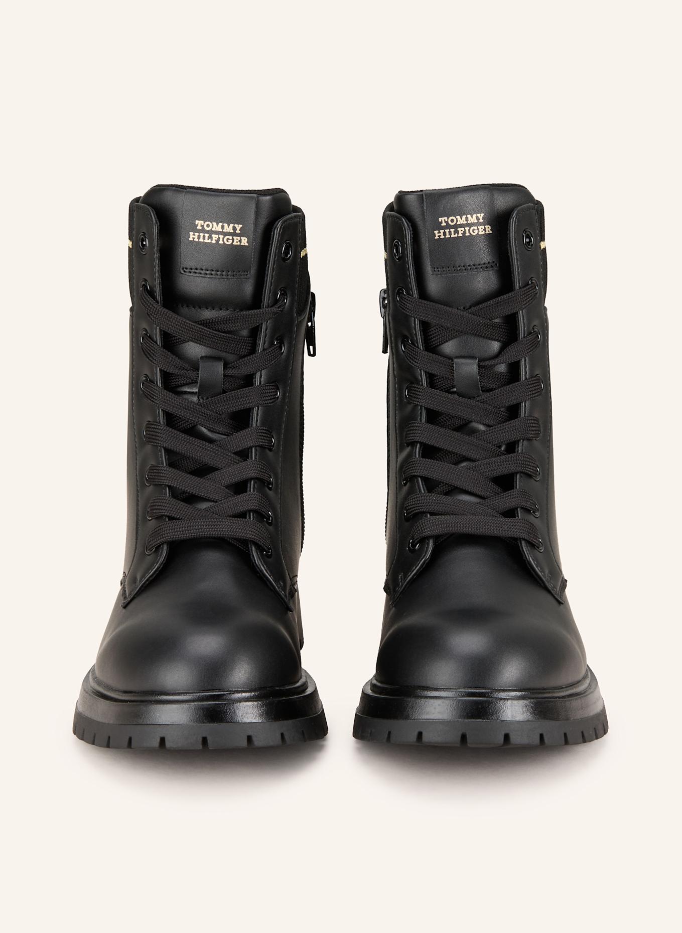 TOMMY HILFIGER Schnürboots: SCHWARZ