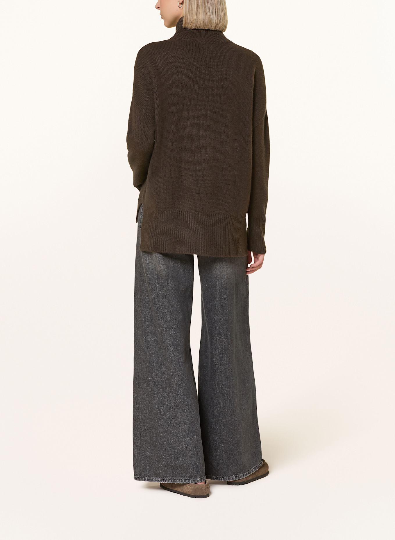 darling harbour Cashmere-Pullover: DUNKELBRAUN