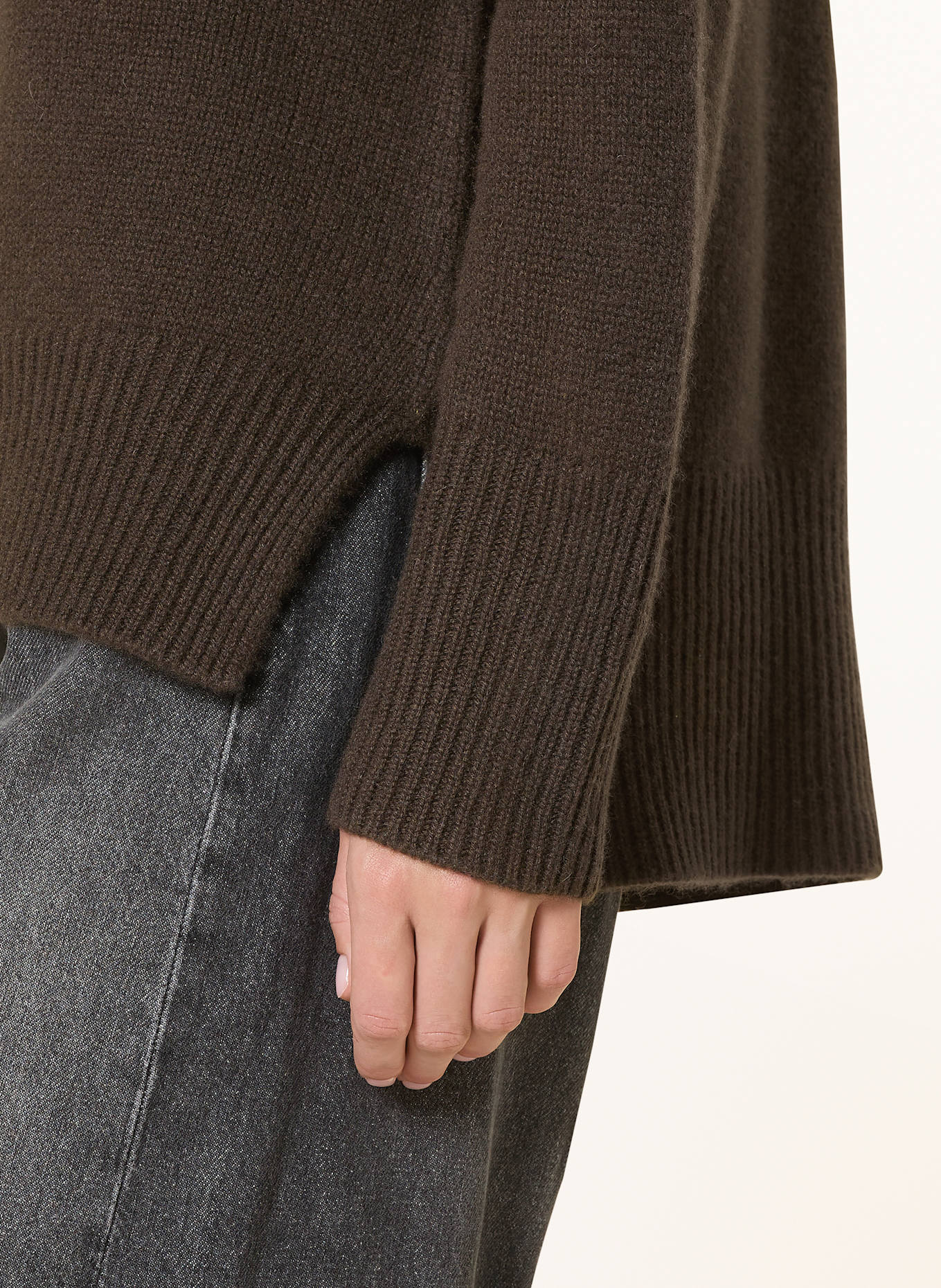 darling harbour Cashmere-Pullover: DUNKELBRAUN
