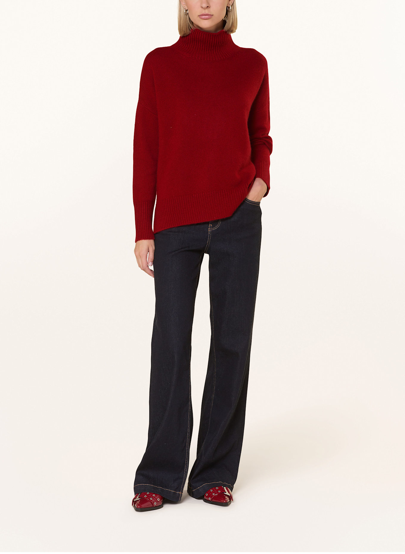 darling harbour Cashmere-Pullover: BRICK RED