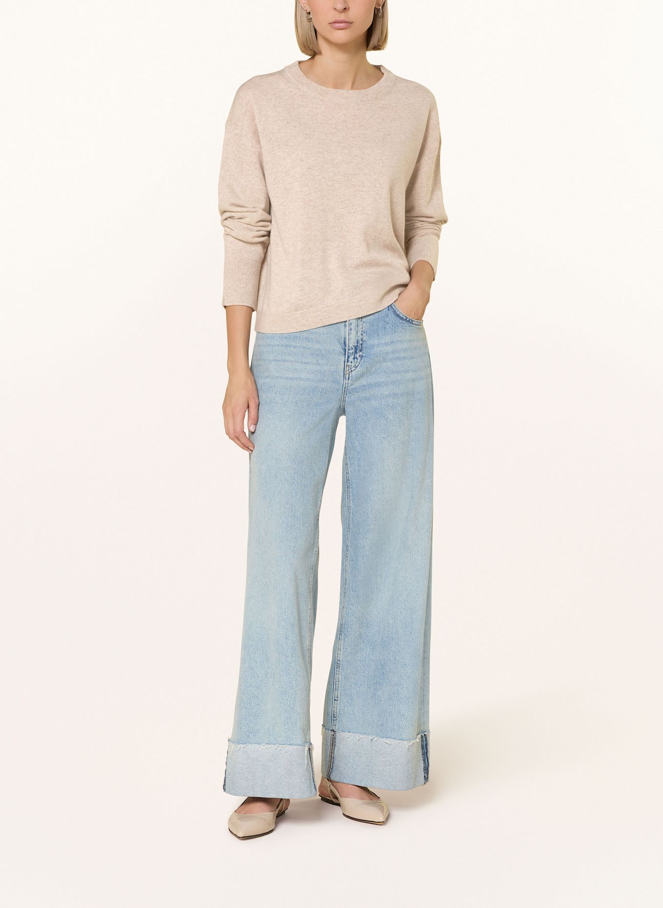 darling harbour Cashmere-Pullover: BEIGE