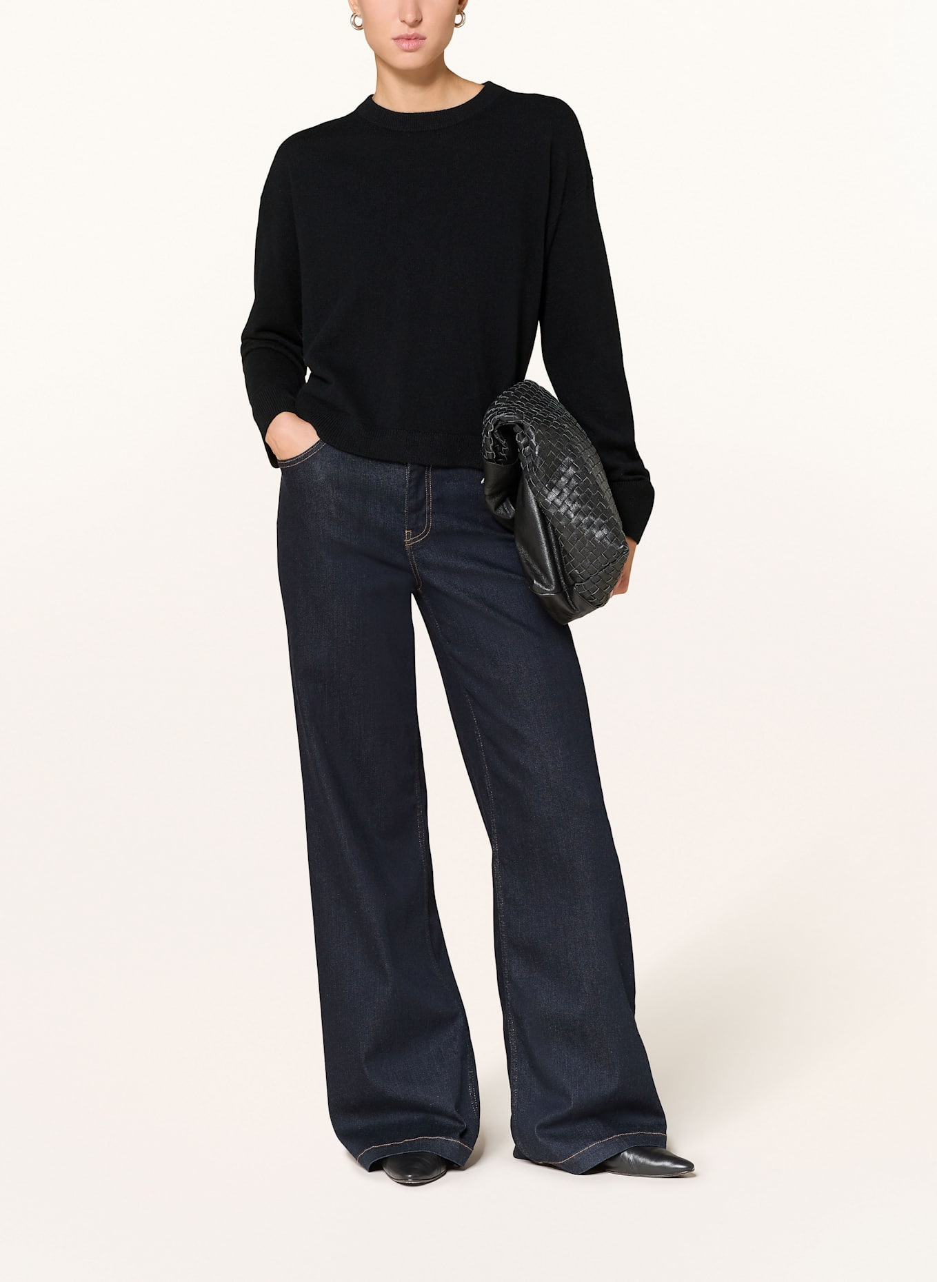 darling harbour Cashmere-Pullover: BLACK