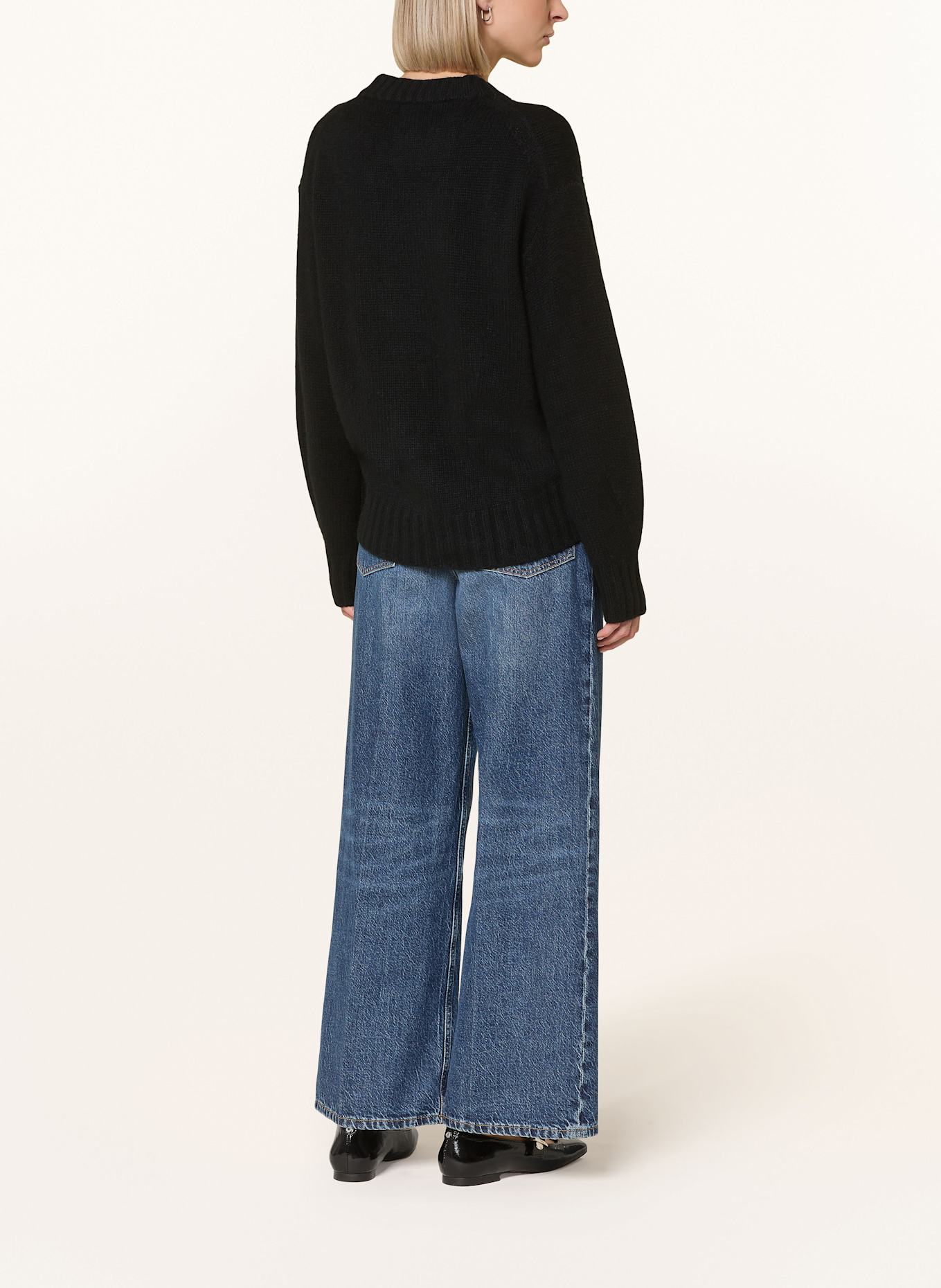 darling harbour Cashmere-Pullover: SCHWARZ