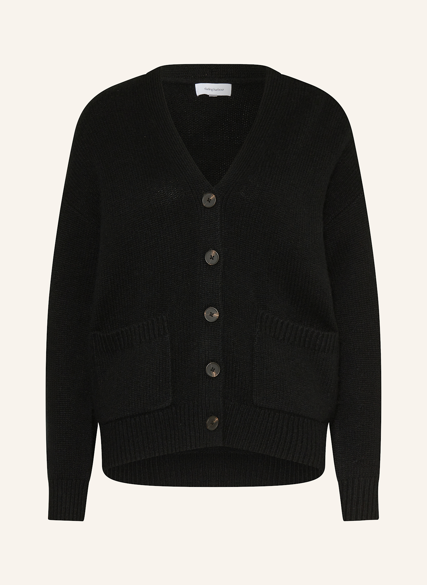 darling harbour Strickjacke aus Cashmere: SCHWARZ