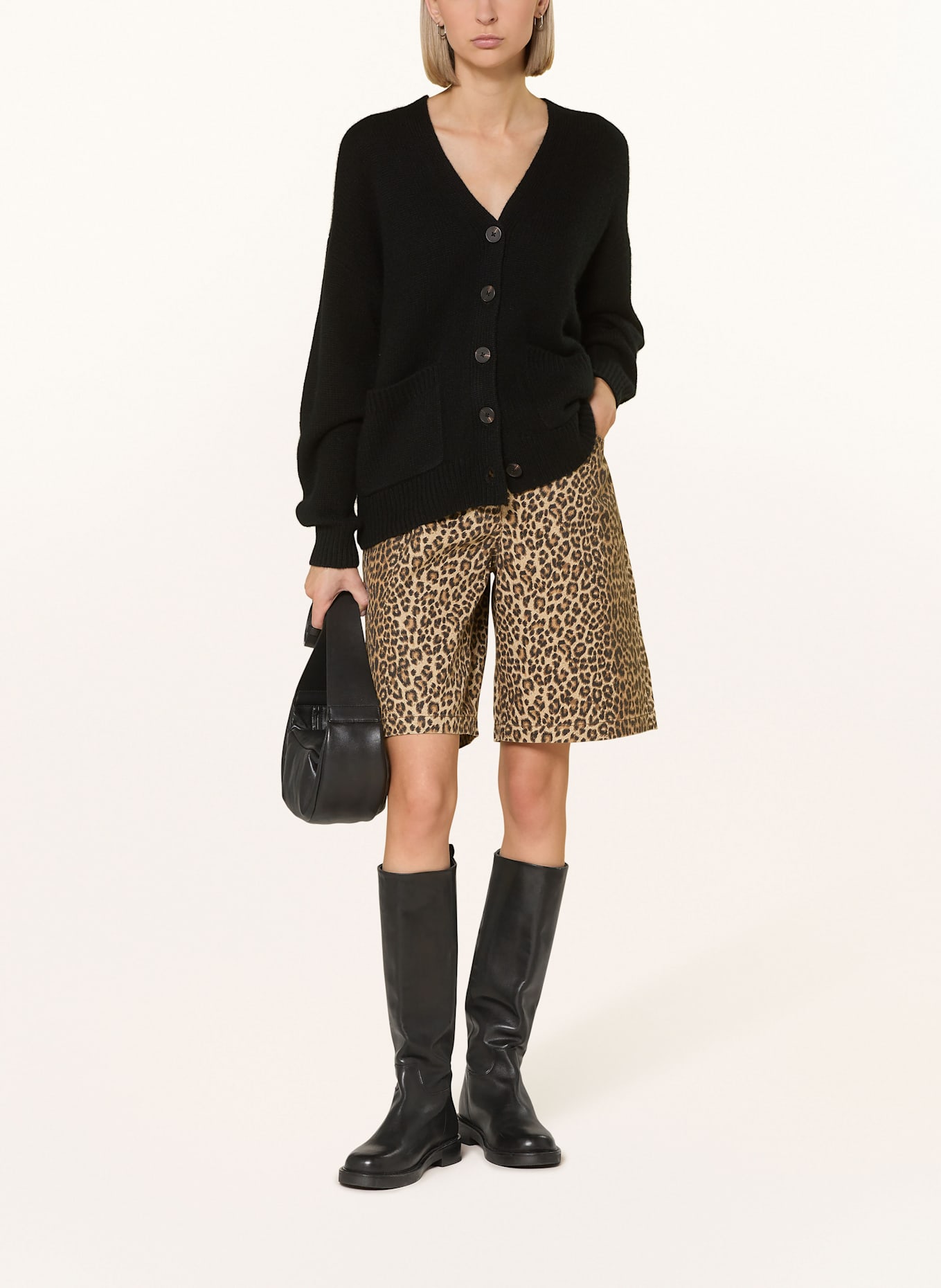 darling harbour Strickjacke aus Cashmere: SCHWARZ