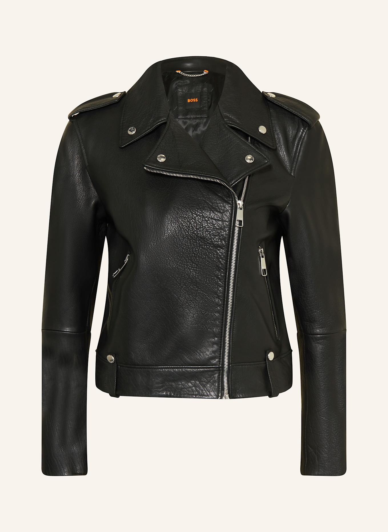 BOSS Lederjacke SANDY: SCHWARZ